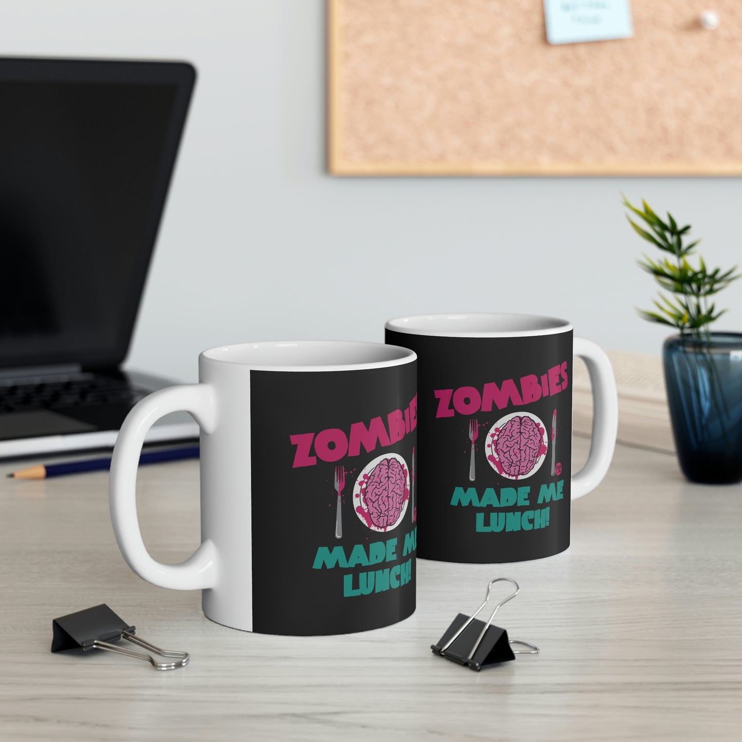 ZOMBIES MADE LUNCH COFFEE MUG