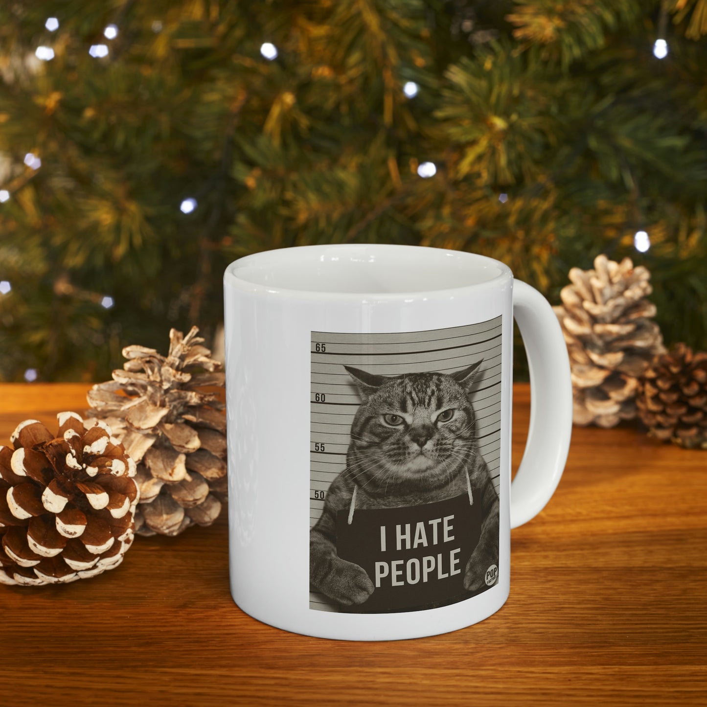 I HATE PEOPLE! CAT COFFEE MUG