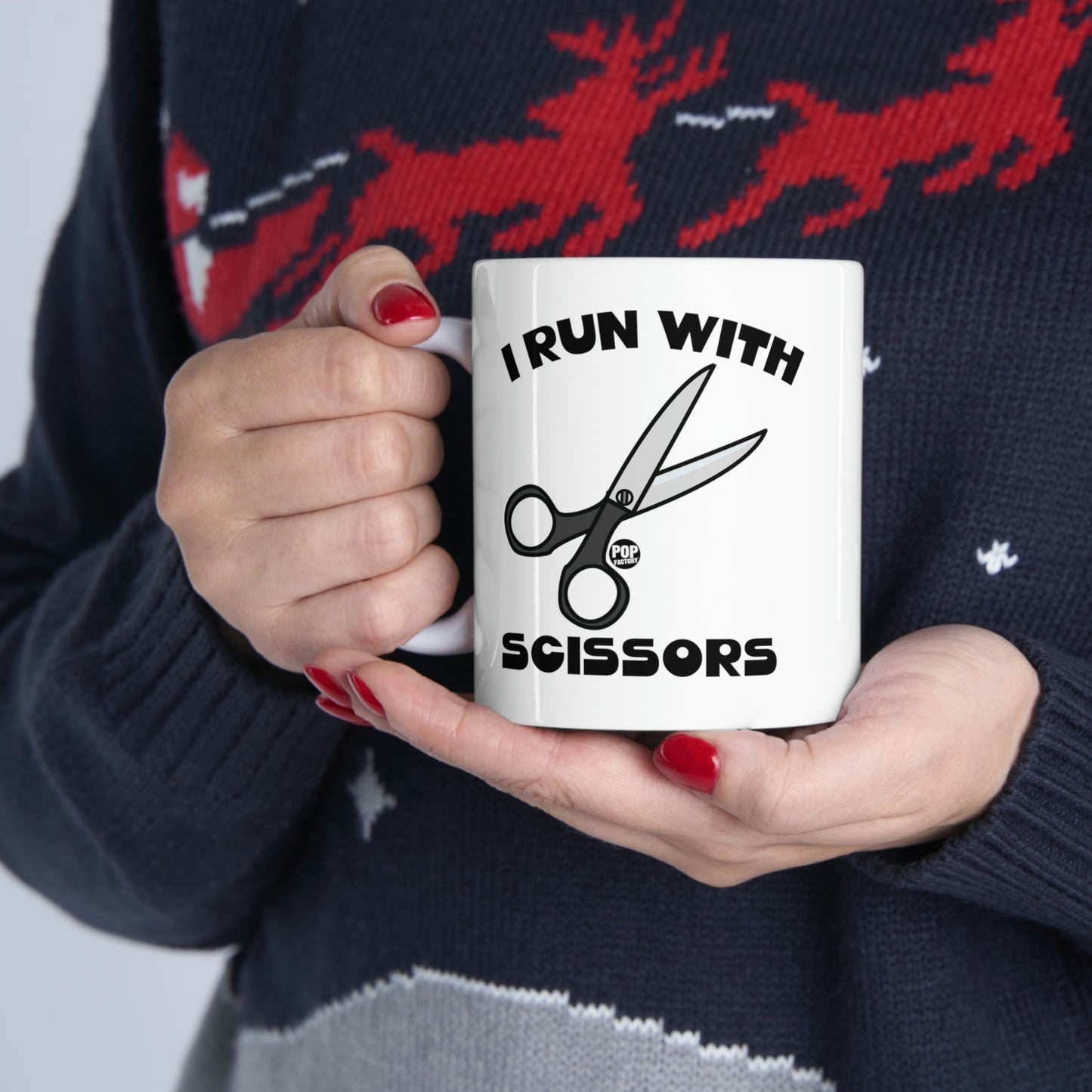 I RUN WITH SCISSORS COFFEE MUG