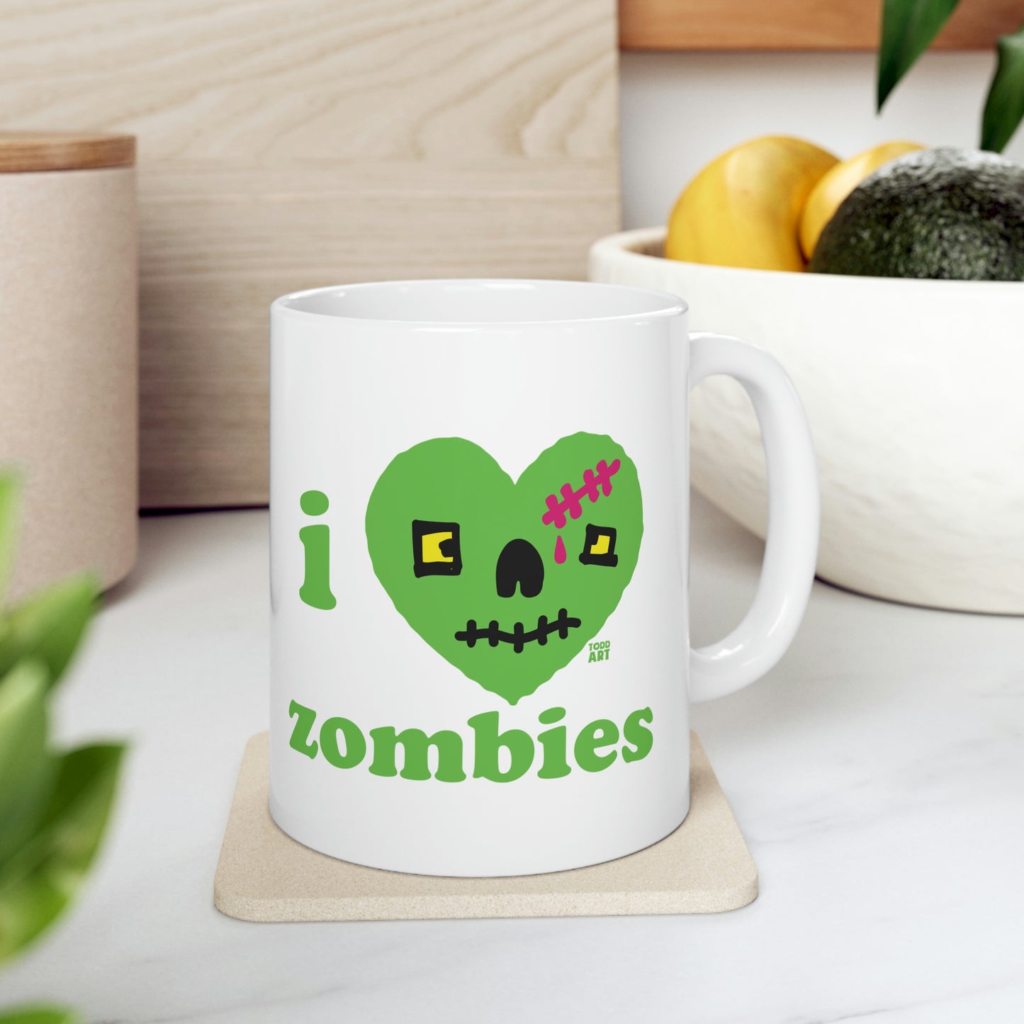 I LOVE ZOMBIES COFFEE MUG