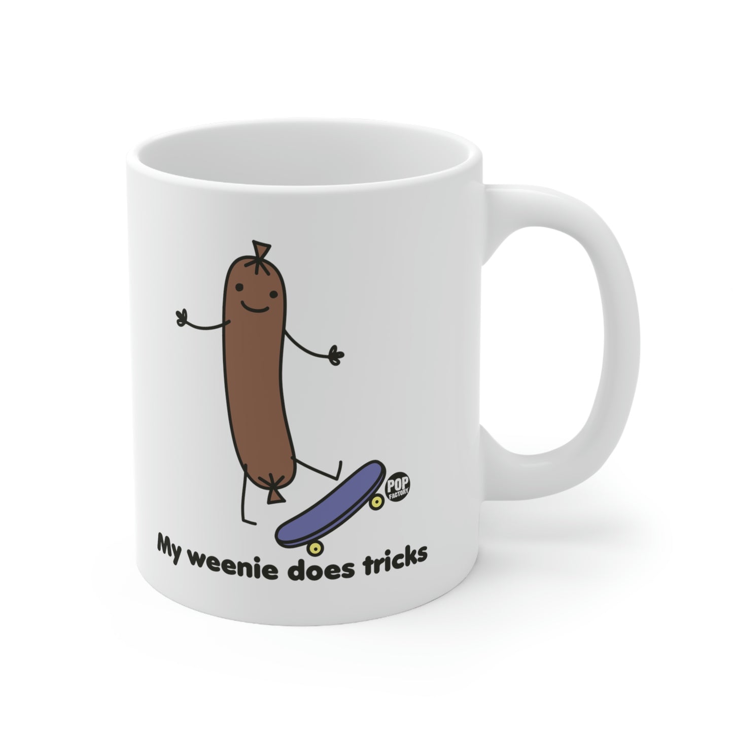 MY WEENIE DOES TRICKS COFFEE MUG