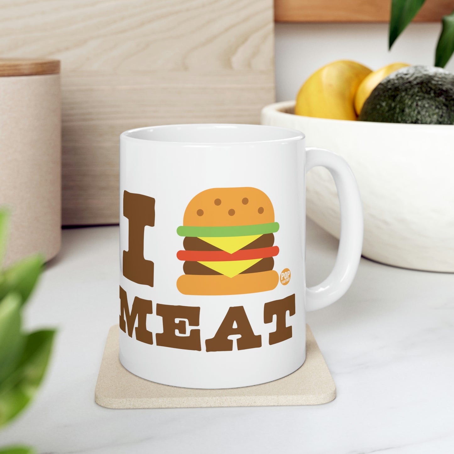 I LOVE MEAT BURGER COFFEE MUG