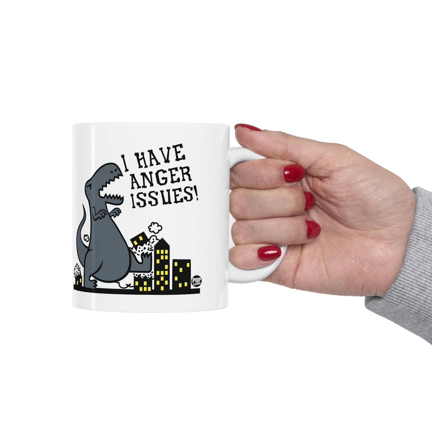 ANGER ISSUES DINOSAUR COFFEE MUG