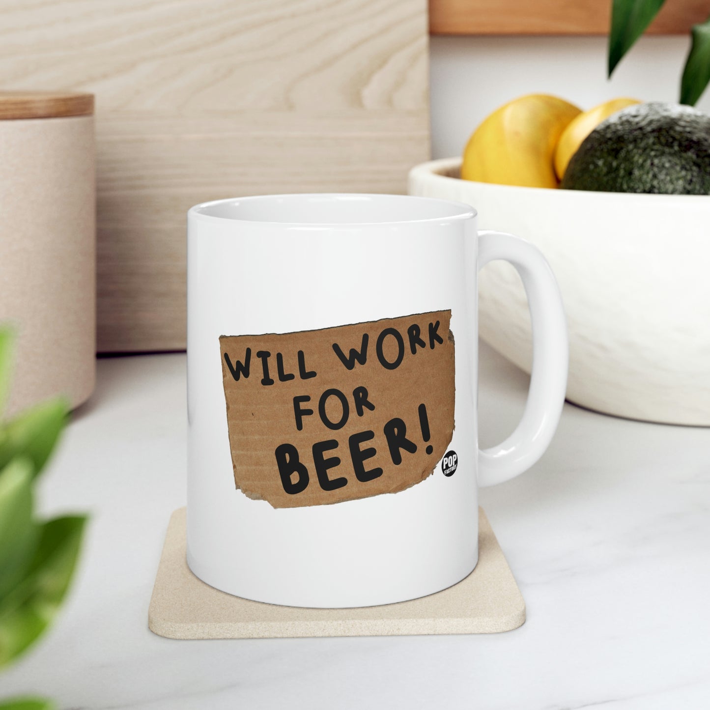 Will Work For Beer Mug