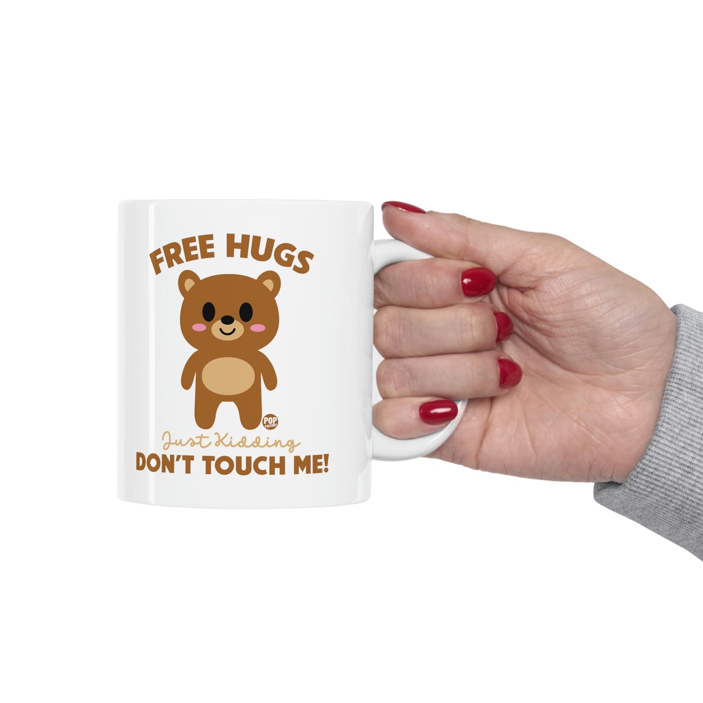 FREE HUGS JUST KIDDING COFFEE MUG