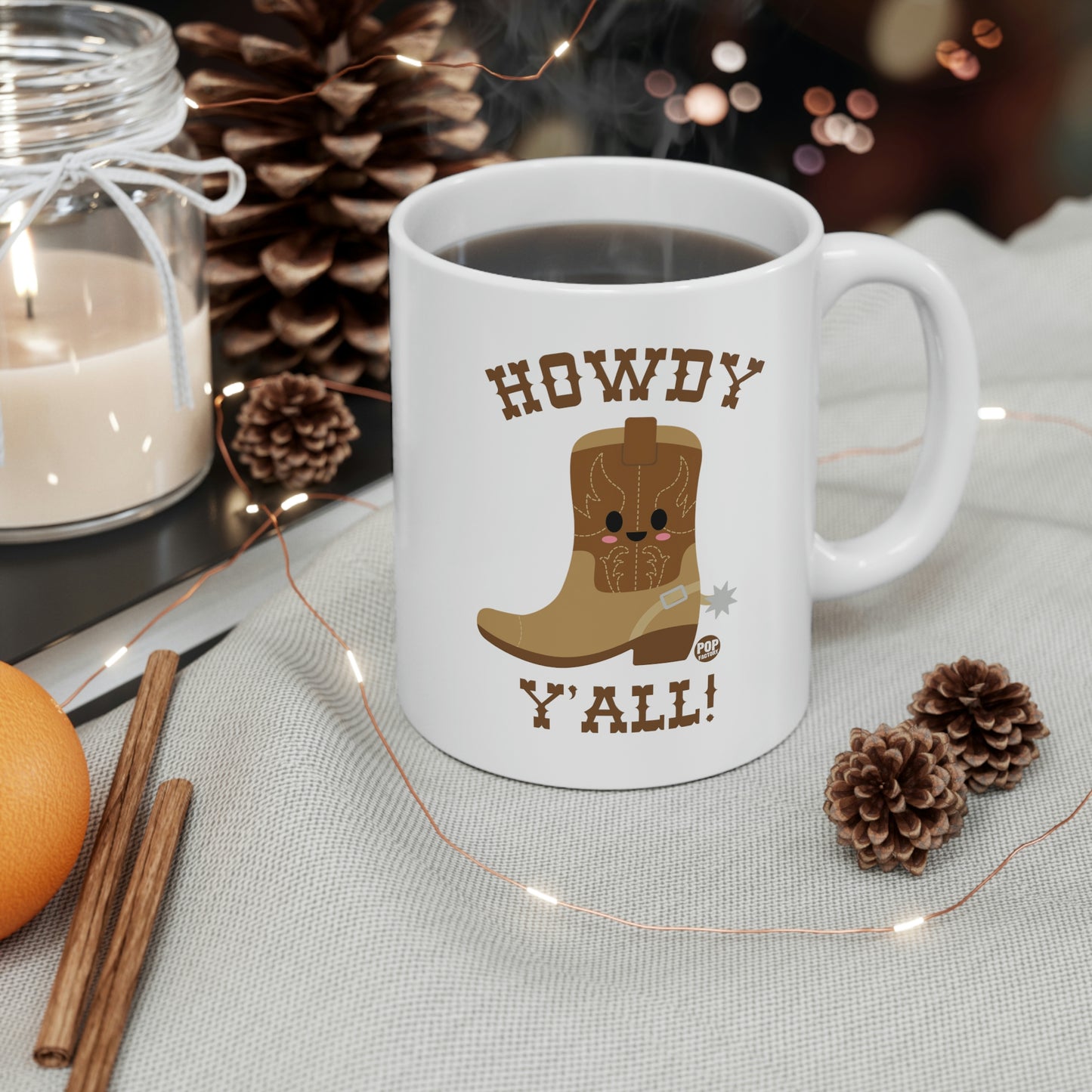 HOWDY Y'ALL BOOT COFFEE MUG