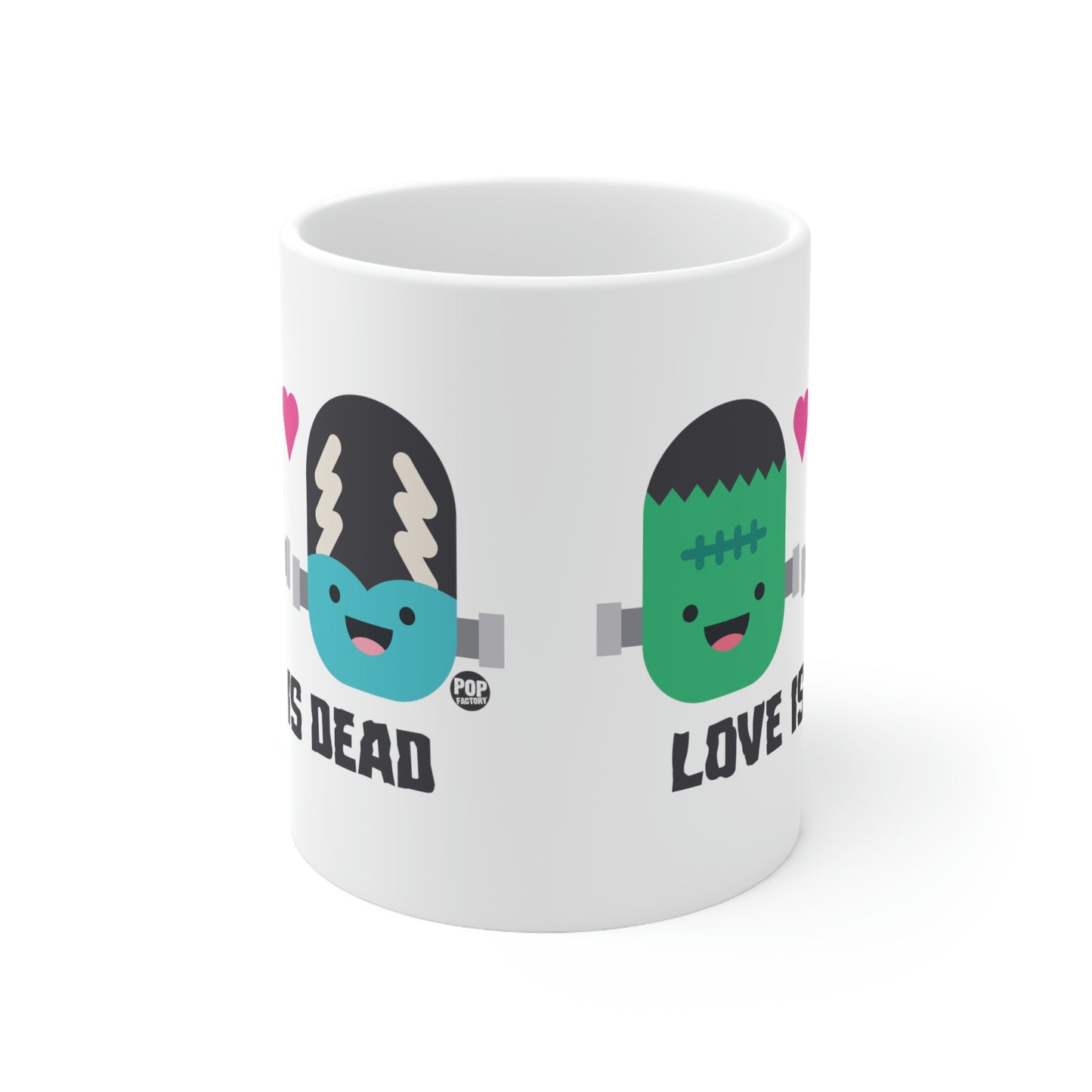 Love Is Dead Frankenstein Coffee Mug