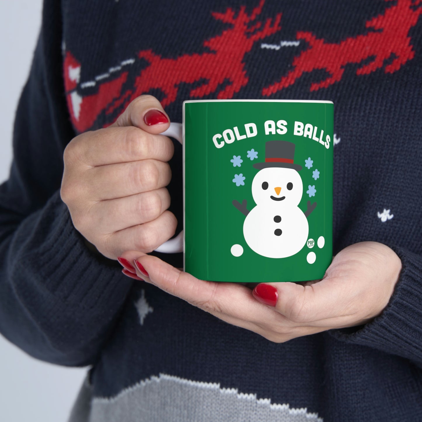 COLD AS BALLS SNOWMAN COFFEE MUG