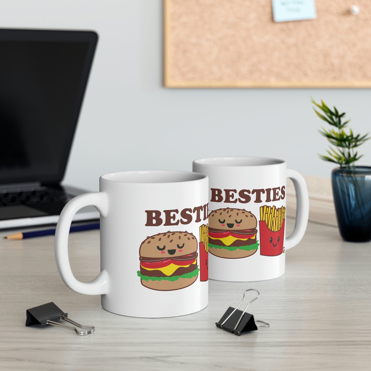 BESTIES BURGER AND FRIES COFFEE MUG