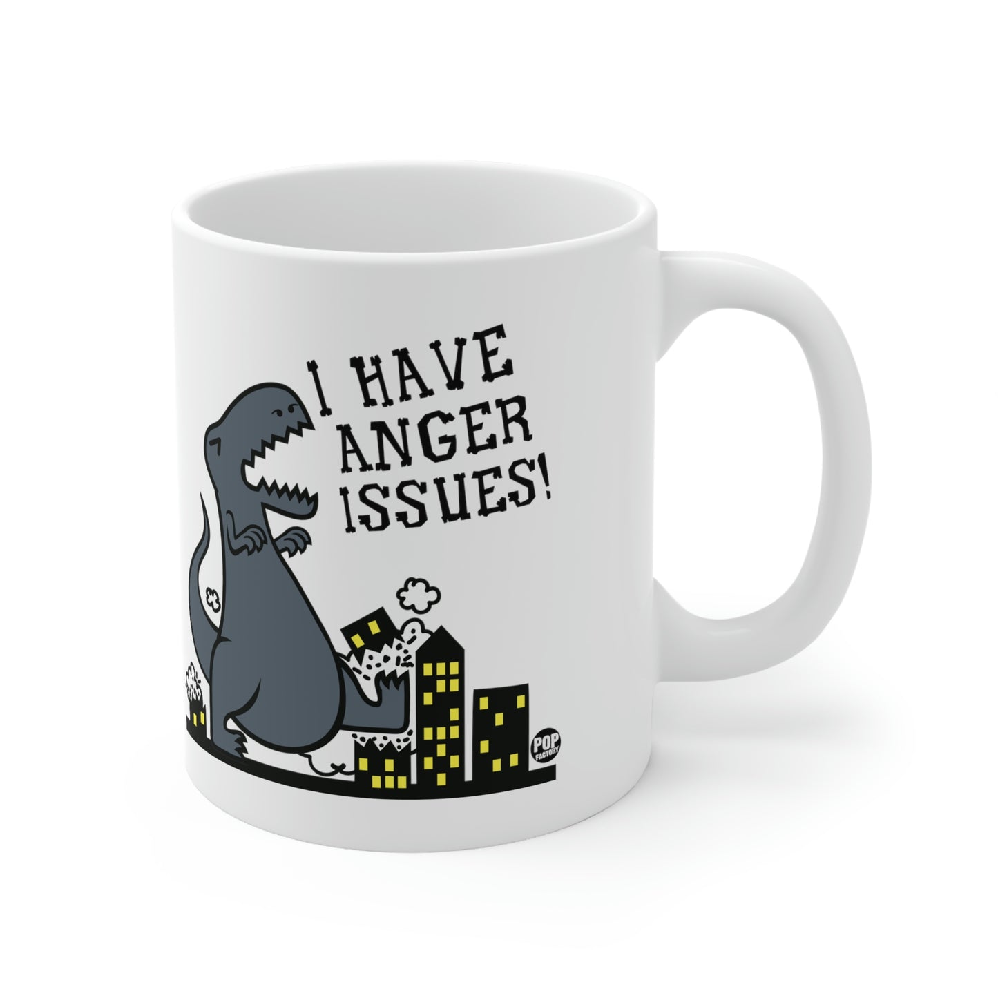 ANGER ISSUES DINOSAUR COFFEE MUG