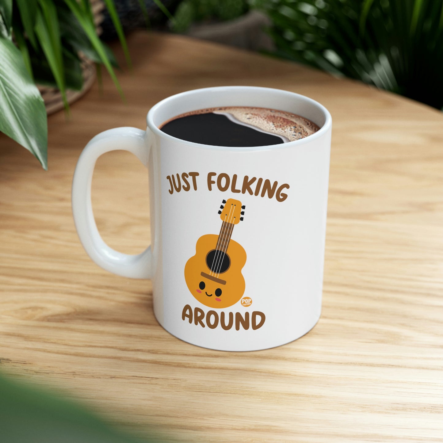 Just Folking Around Guitar Coffee Mug