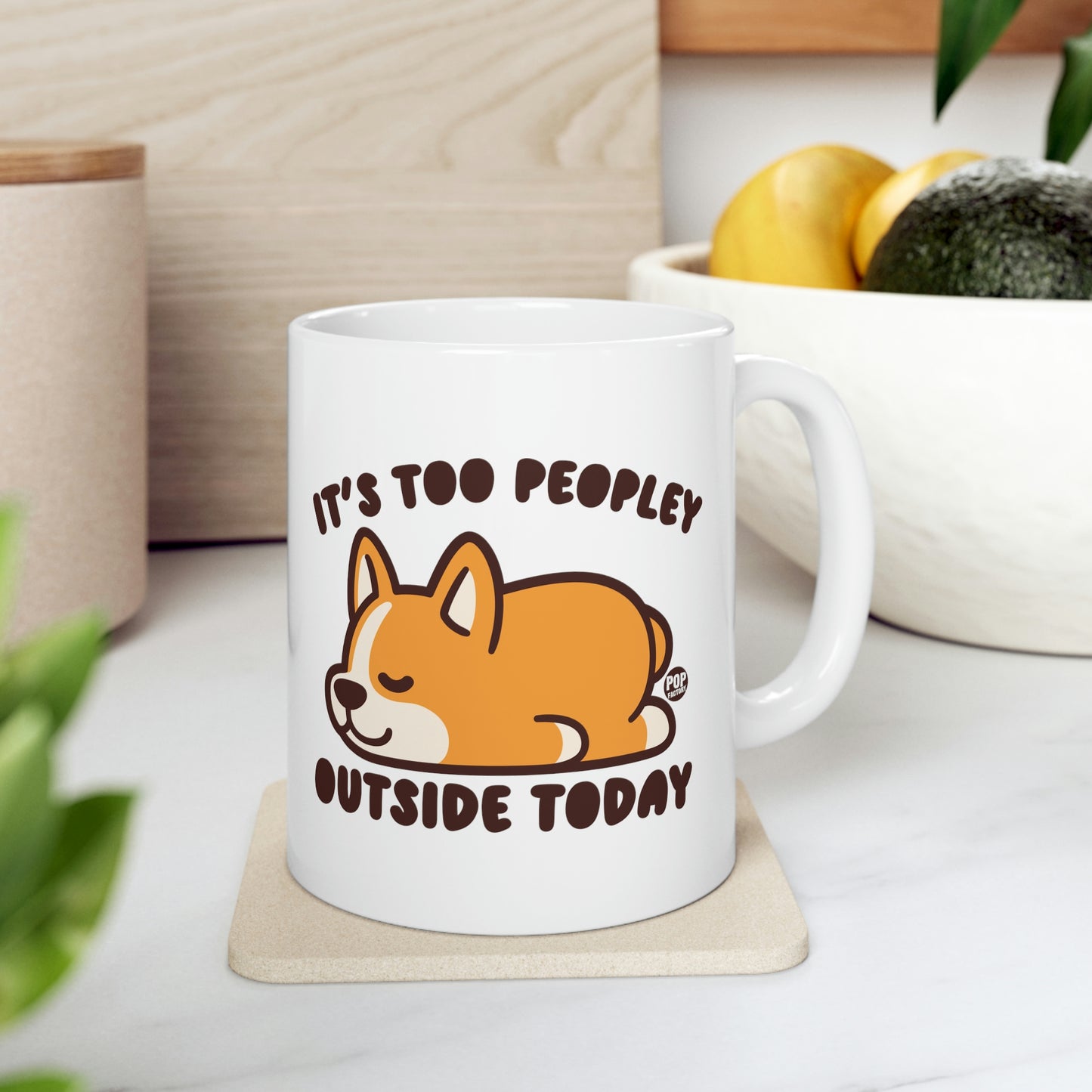 Too Peopley Outside Dog Mug