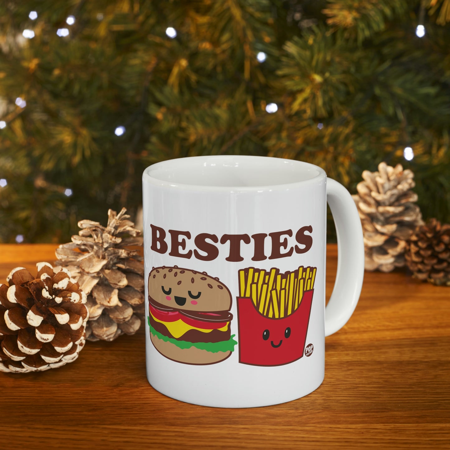 BESTIES BURGER AND FRIES COFFEE MUG