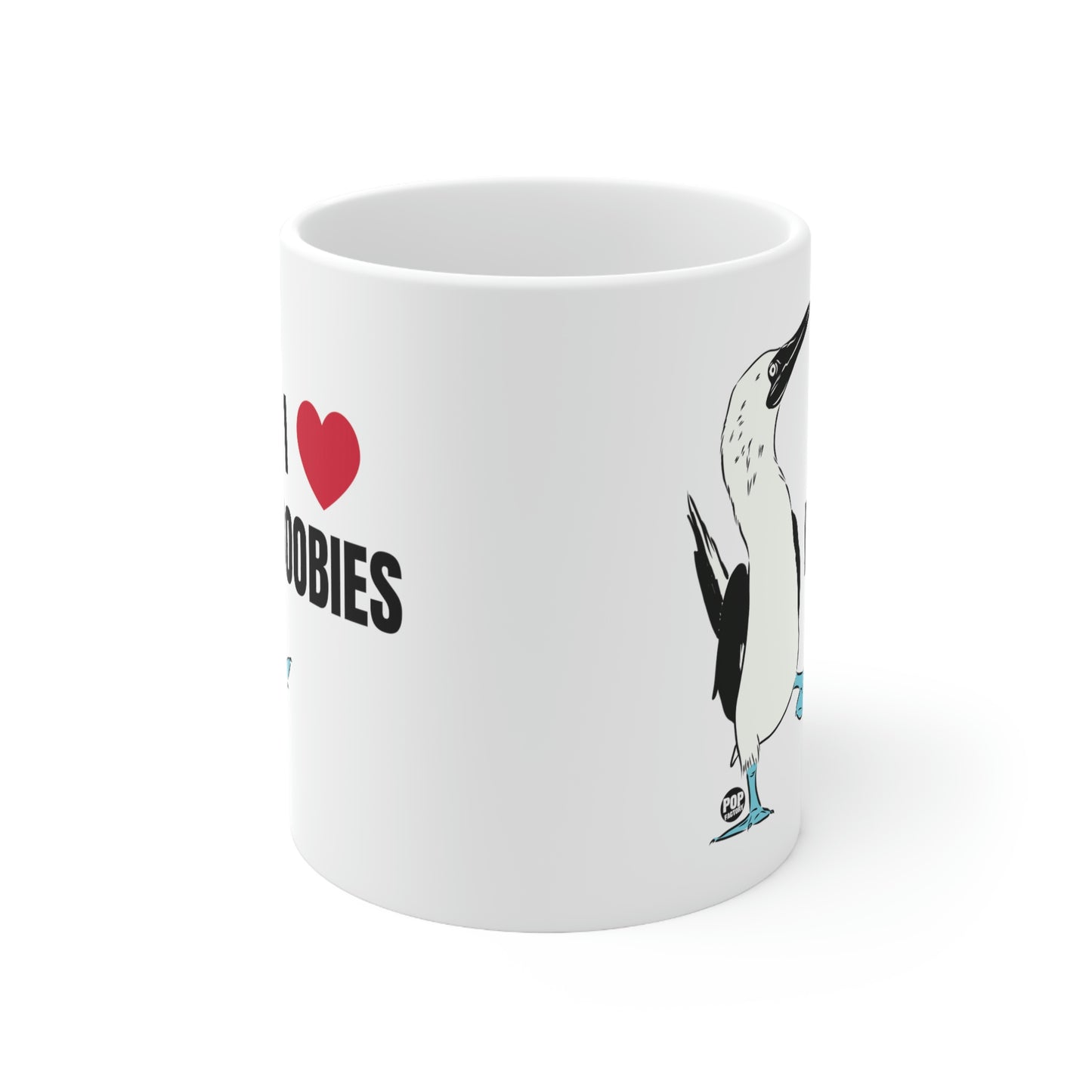 I LOVE BOOBIES, BIRD COFFEE MUG