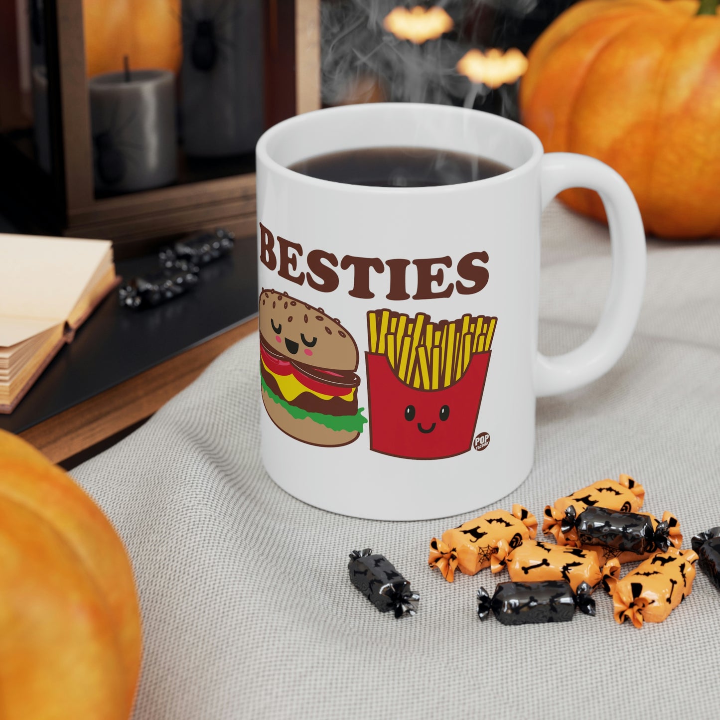 BESTIES BURGER AND FRIES COFFEE MUG