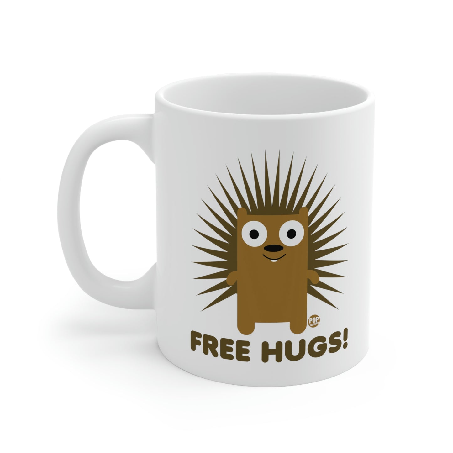 FREE HUGS PORCUPINE COFFEE MUG