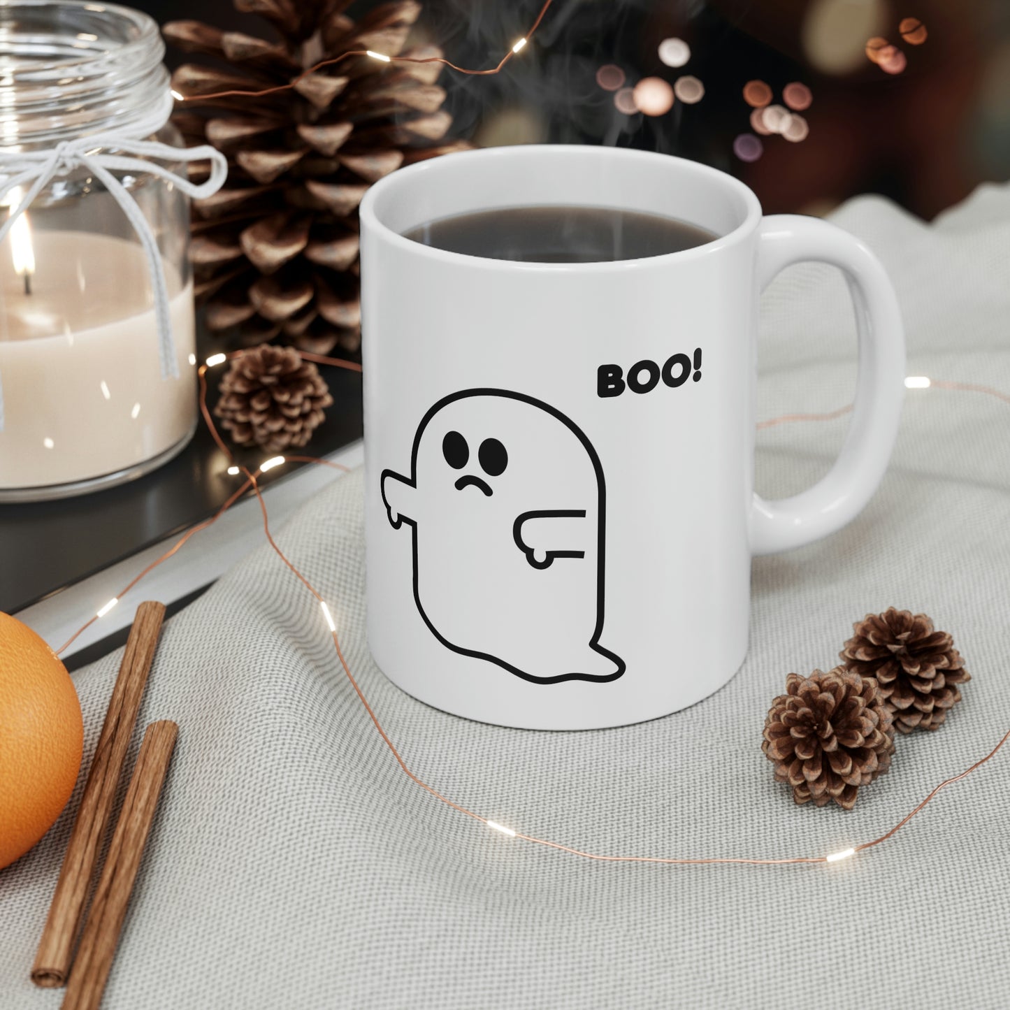 BOO GHOST COFFEE MUG