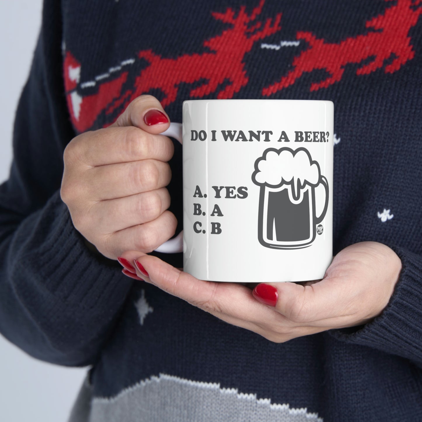 DO I WANT A BEER?  COFFEE MUG