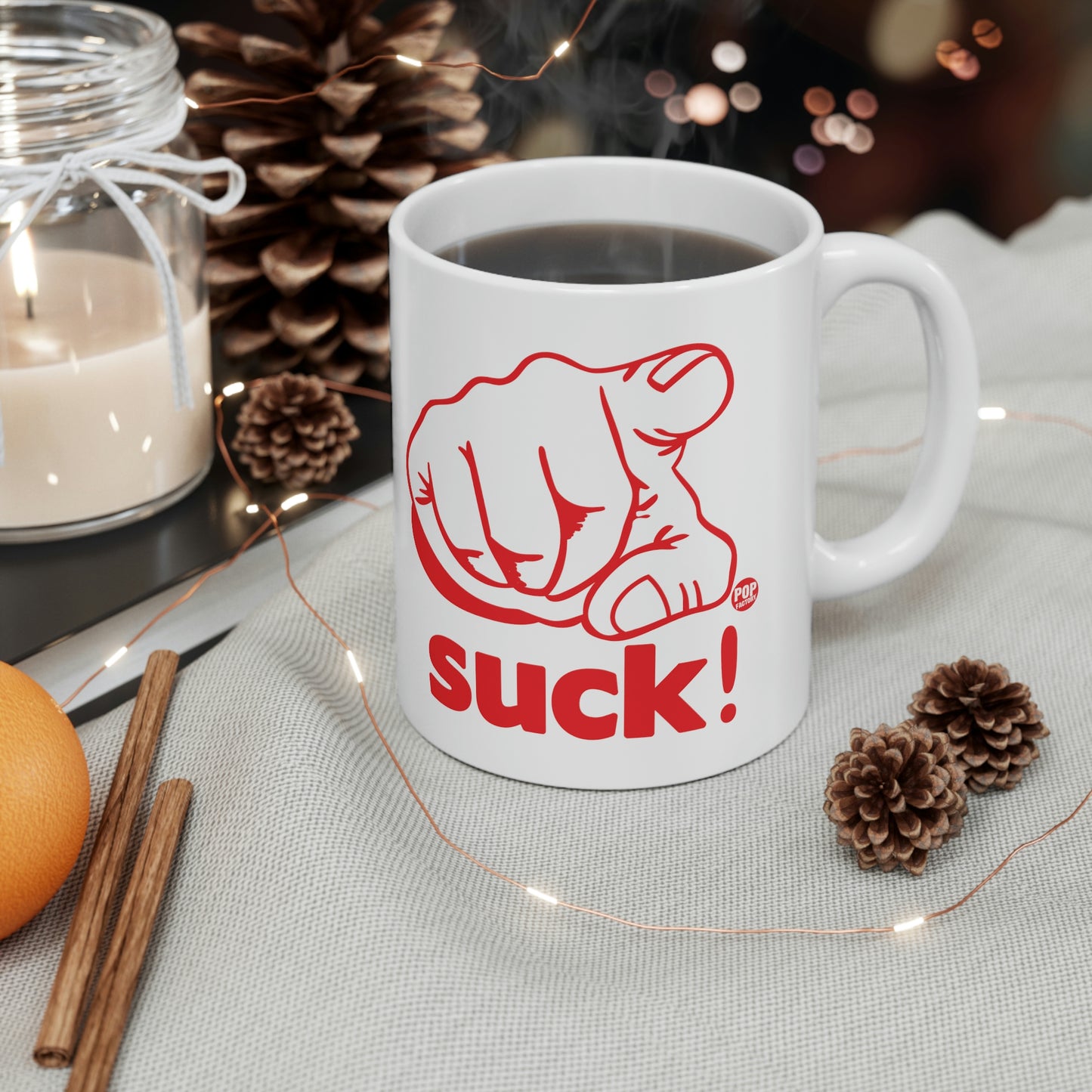 You Suck Finger Mug