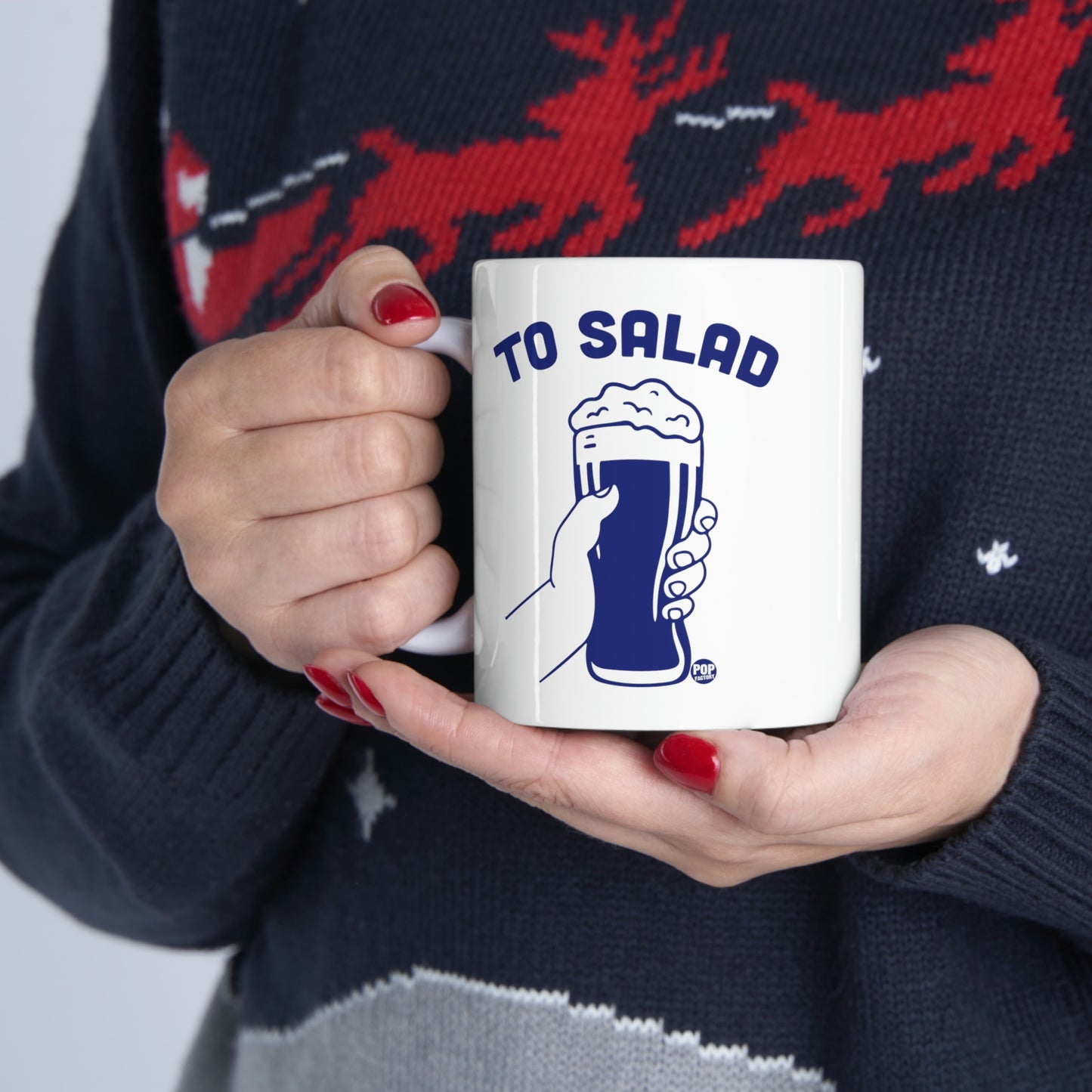 To Salad Beer Toast Mug