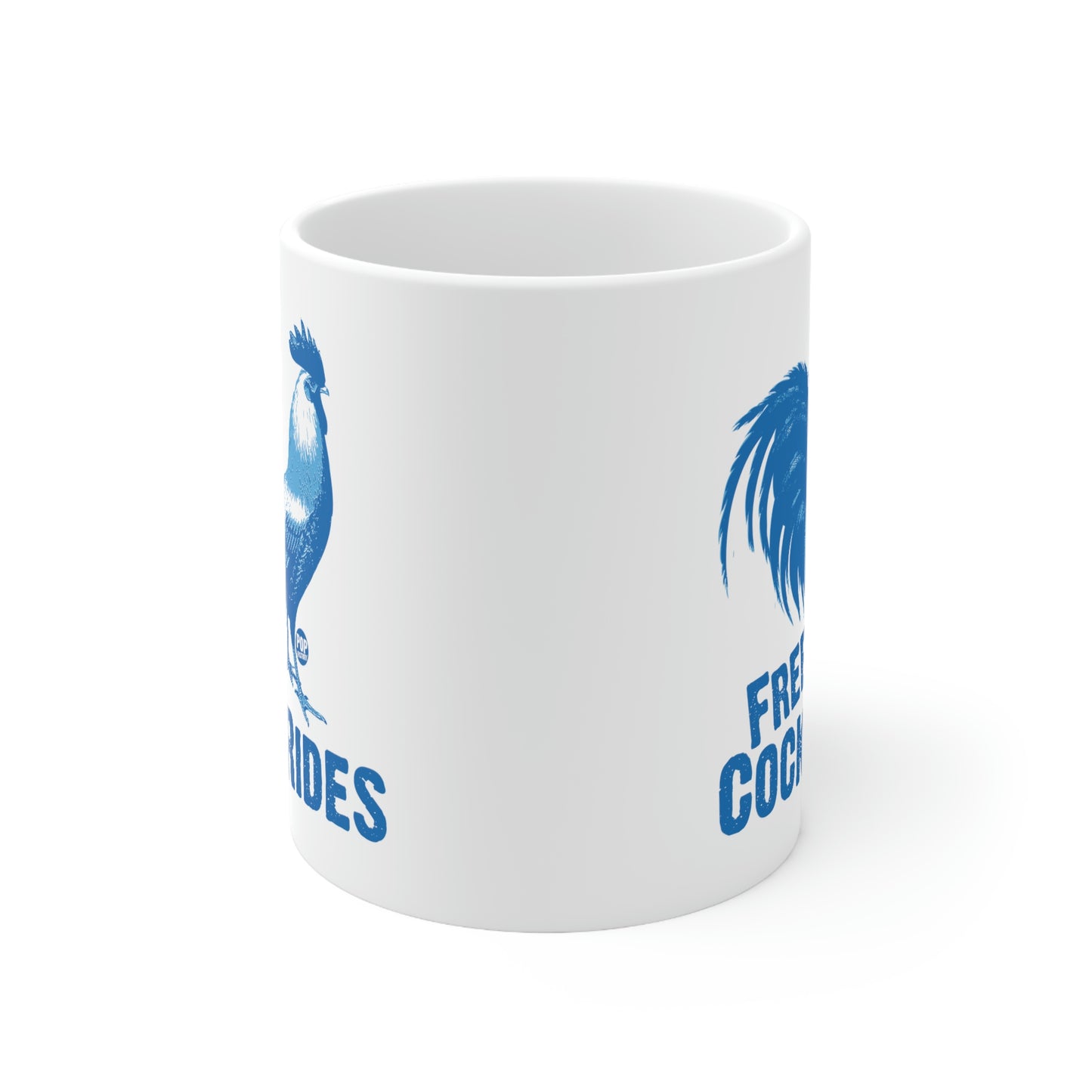 FREE COCK RIDES COFFEE MUG