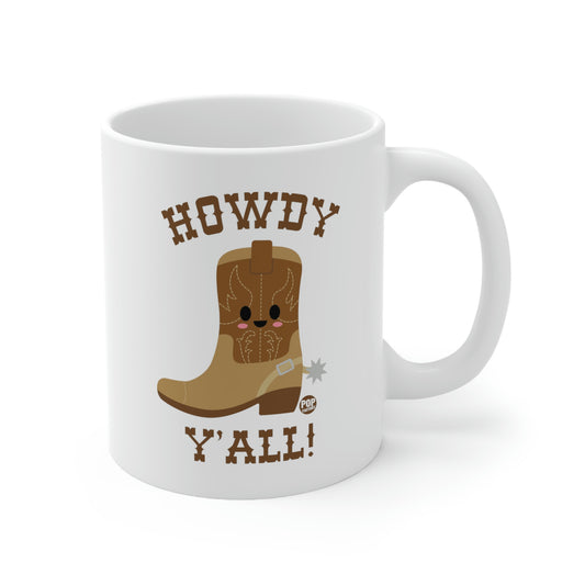 HOWDY Y'ALL BOOT COFFEE MUG