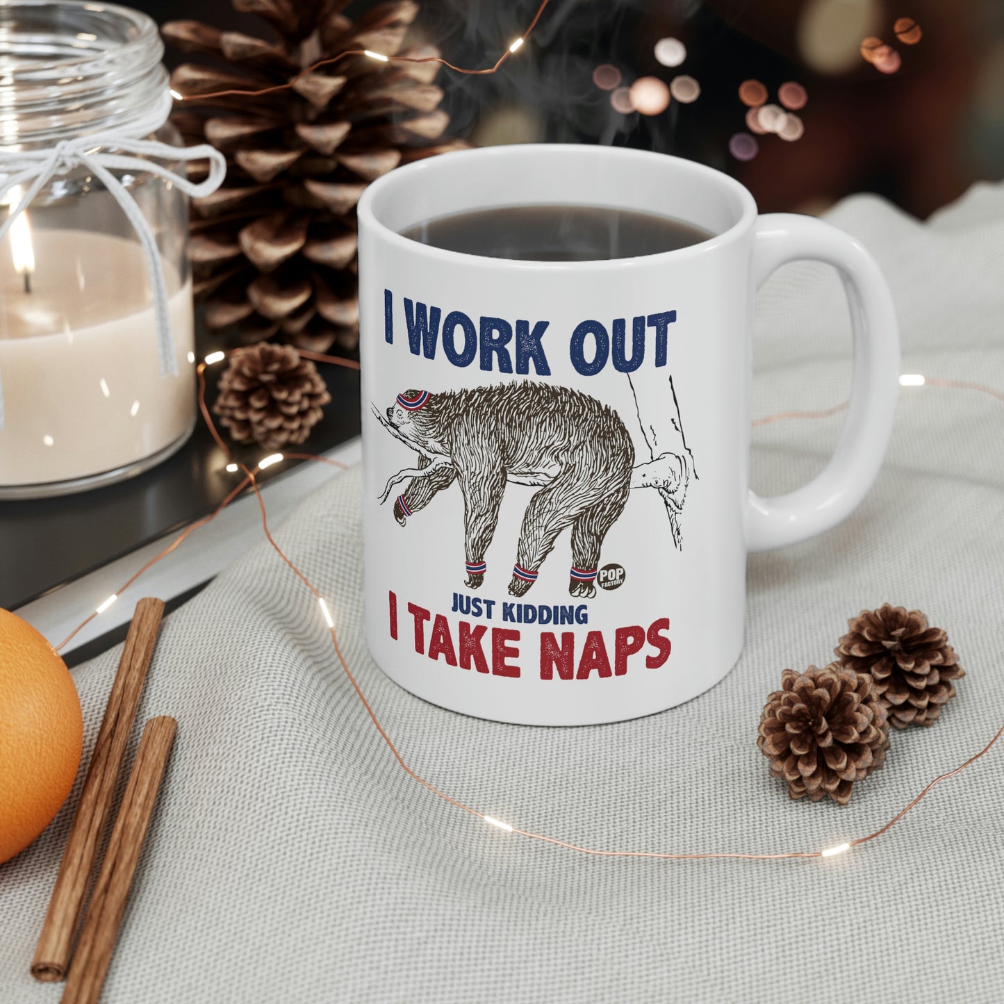 I Work Out Sloth Coffee Mug