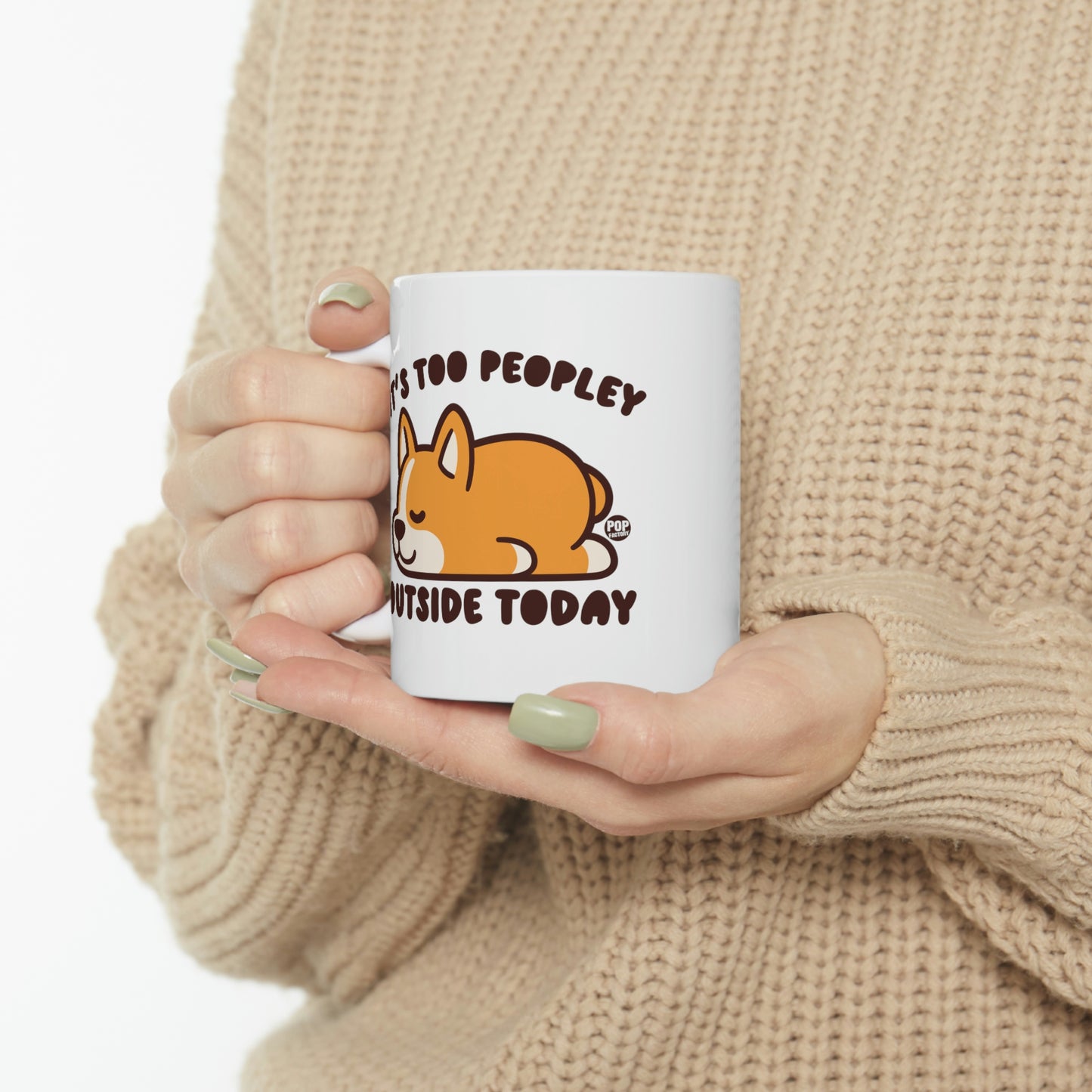 Too Peopley Outside Dog Mug