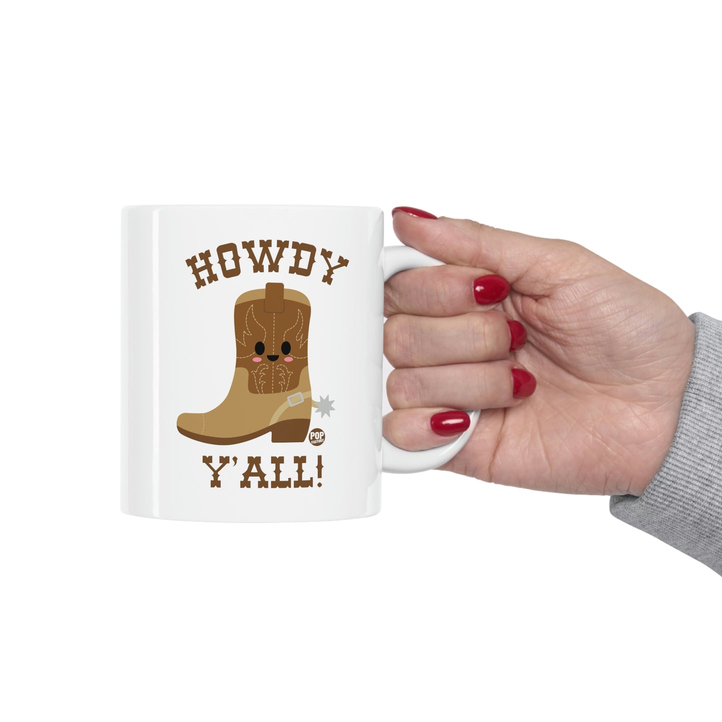 HOWDY Y'ALL BOOT COFFEE MUG