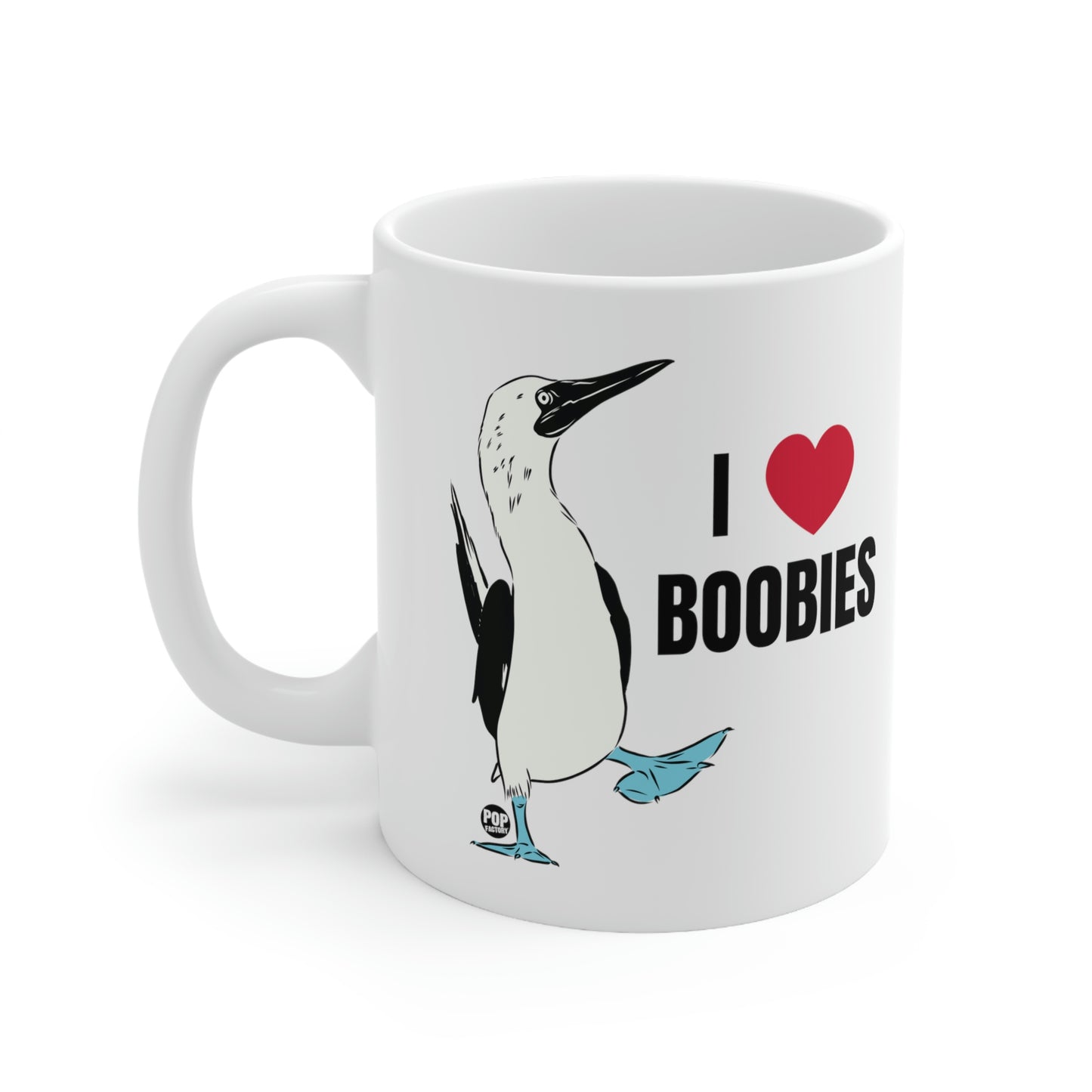 I LOVE BOOBIES, BIRD COFFEE MUG