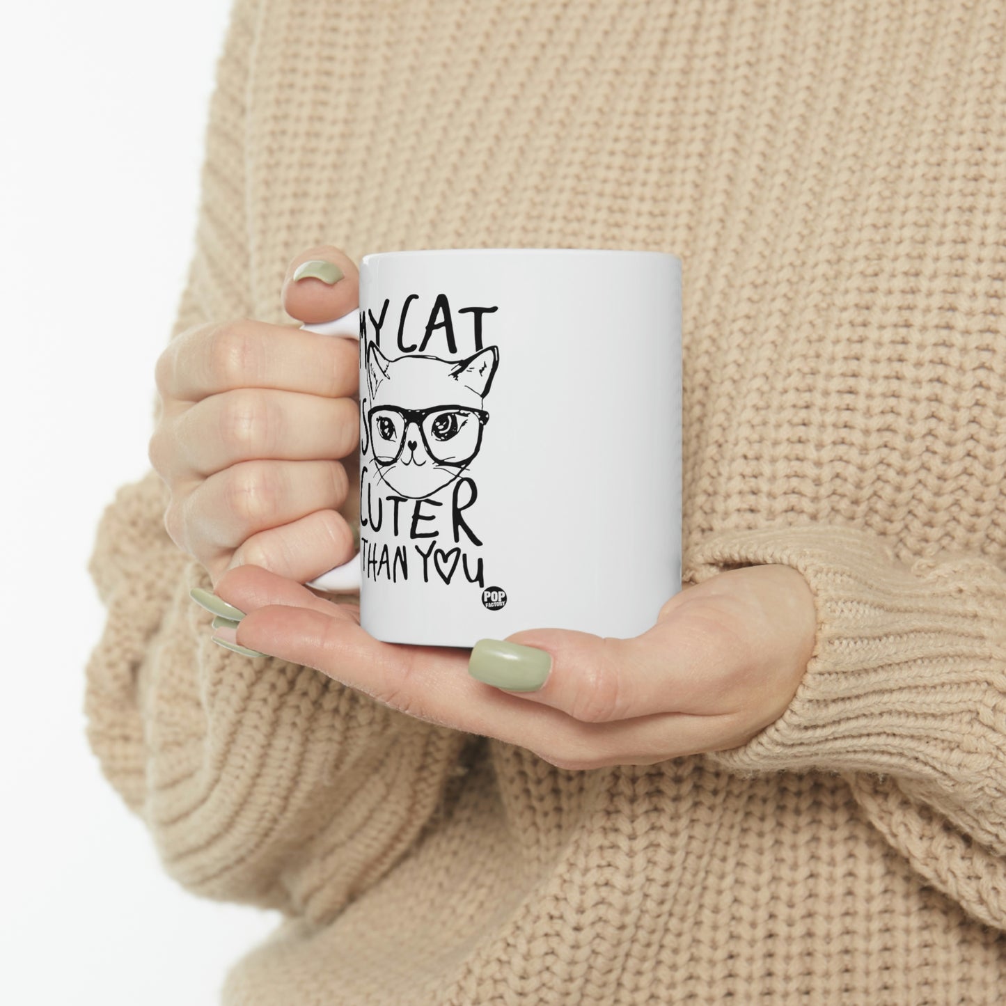 My Cat Is Cuter Than You Mug – Funny “My Cat Is Cuter Than You” Coffee Cup by Pop Factory® | Gift for Cat Parents & Humor Fans