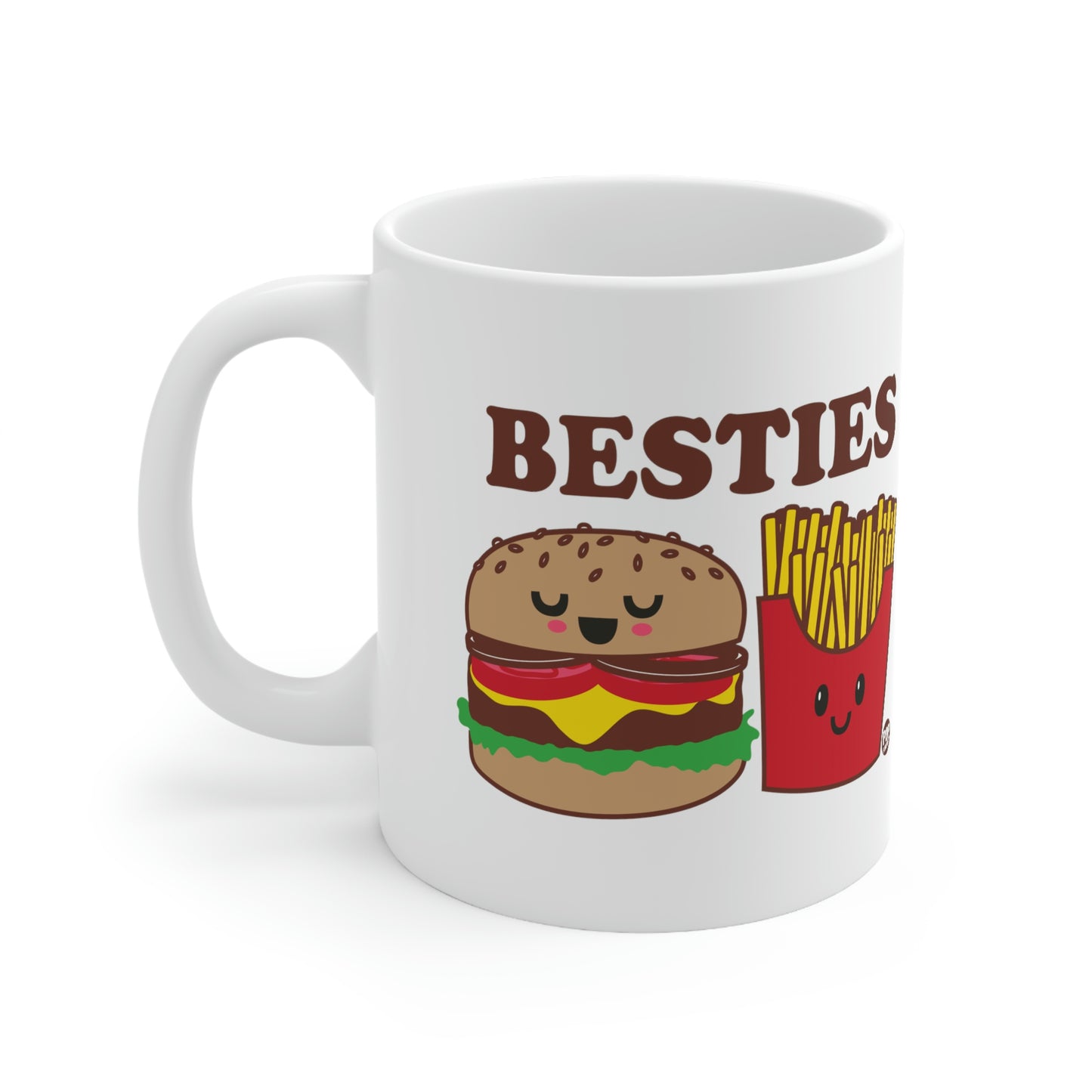 BESTIES BURGER AND FRIES COFFEE MUG