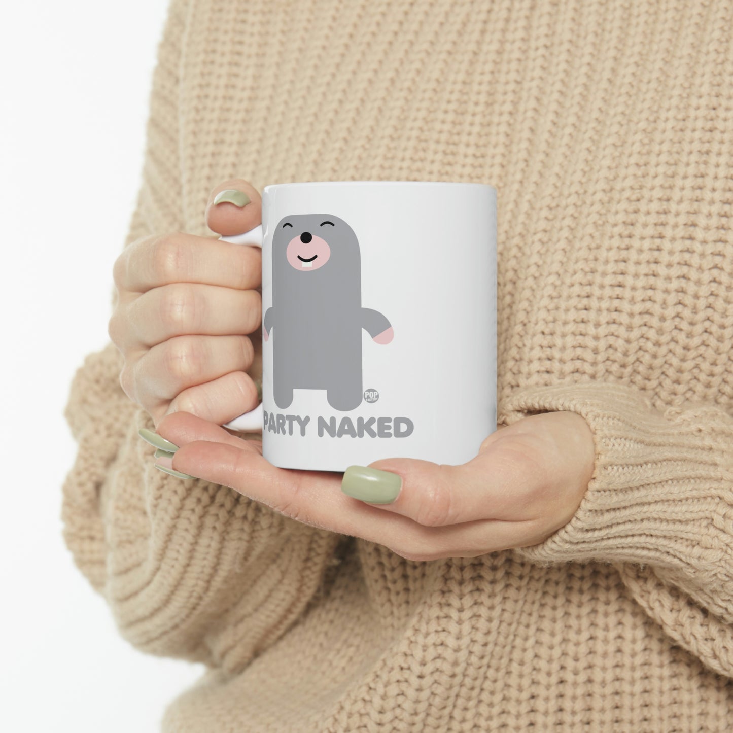 I PARTY NAKED MOLE COFFEE MUG