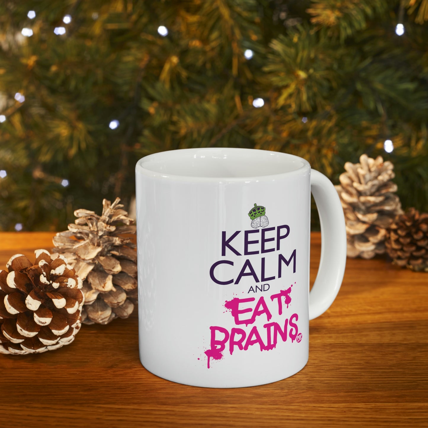 Keep Calm And Eat Brains Coffee Mug