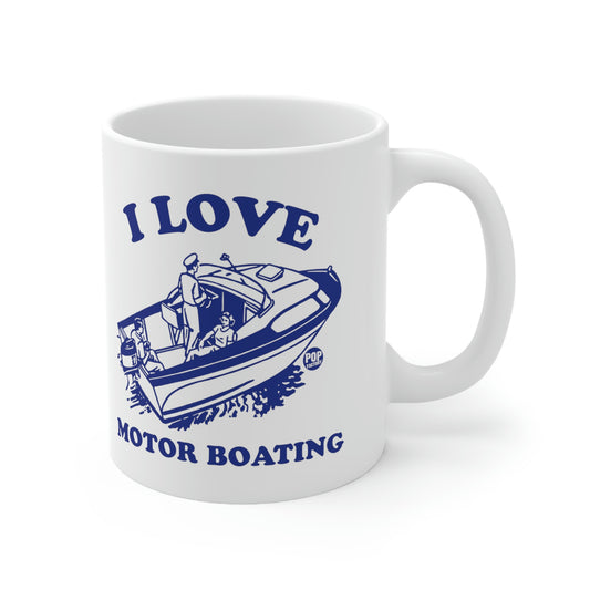 I LOVE MOTOR BOATING COFFEE MUG