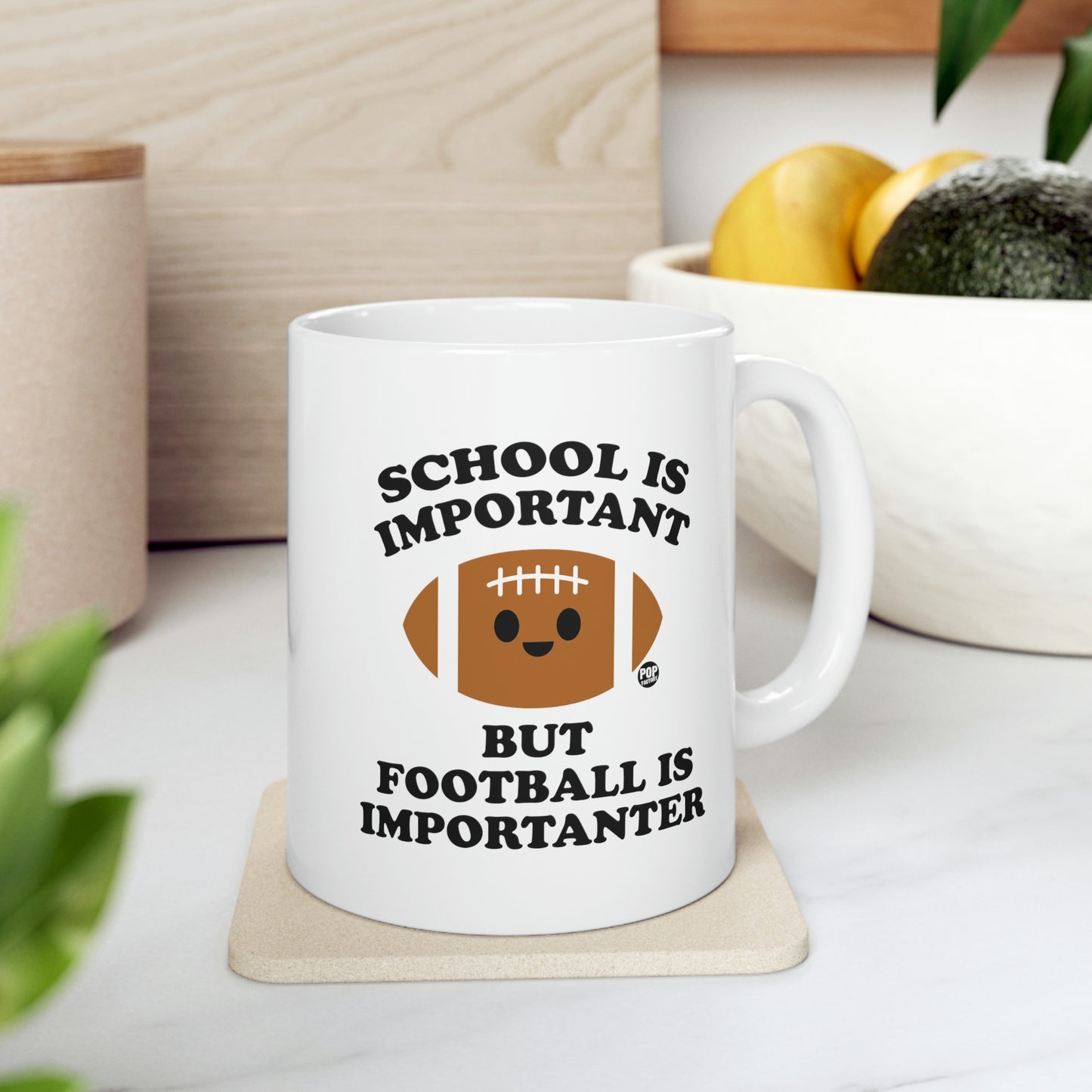School is Important but Football is Importanter Coffee Mug