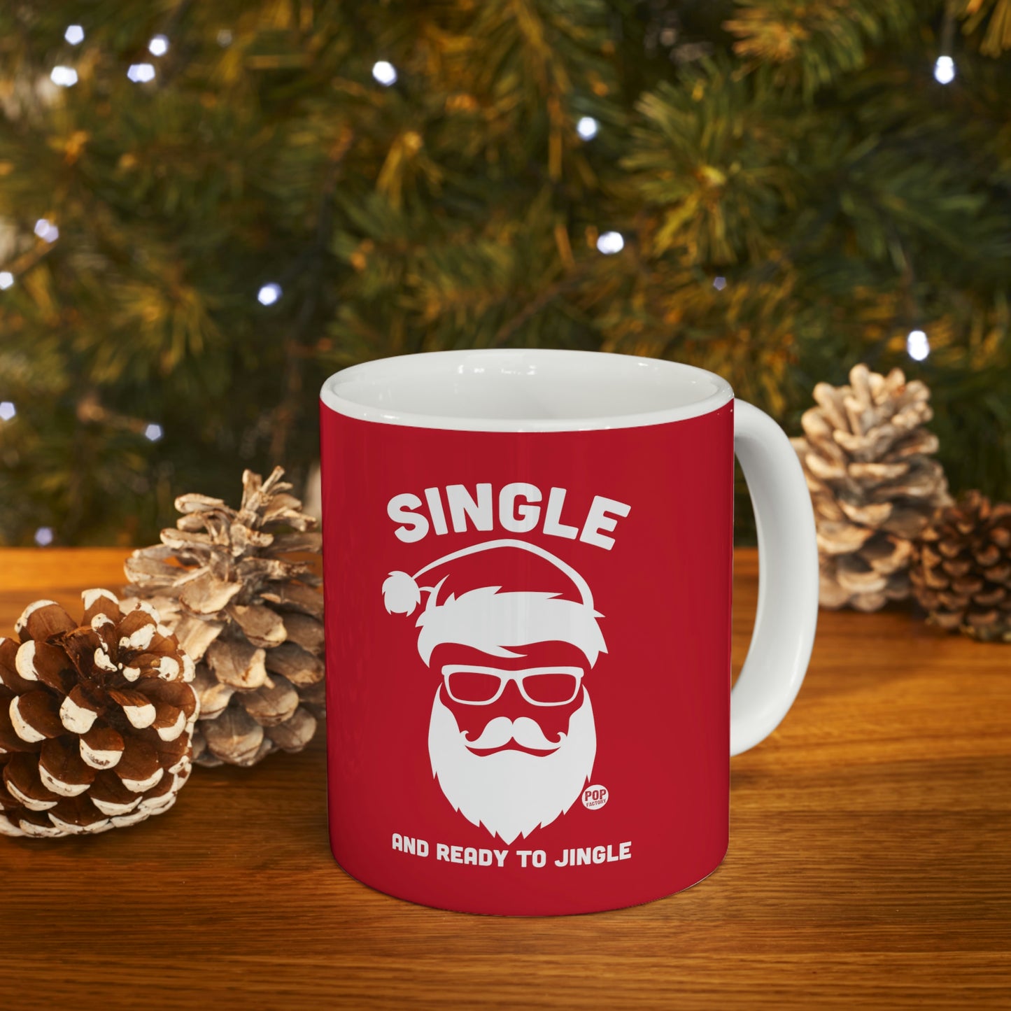 SINGLE READY TO  JINGLE SANTA COFFEE MUG