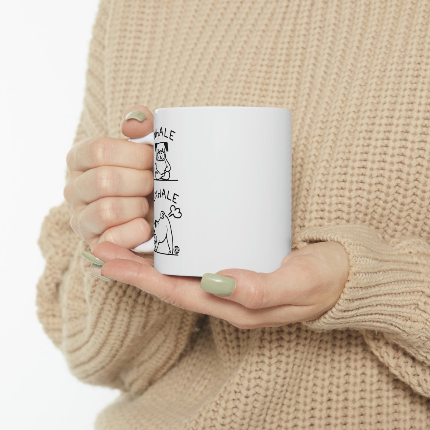 INHALE EXHALE DOG COFFEE MUG