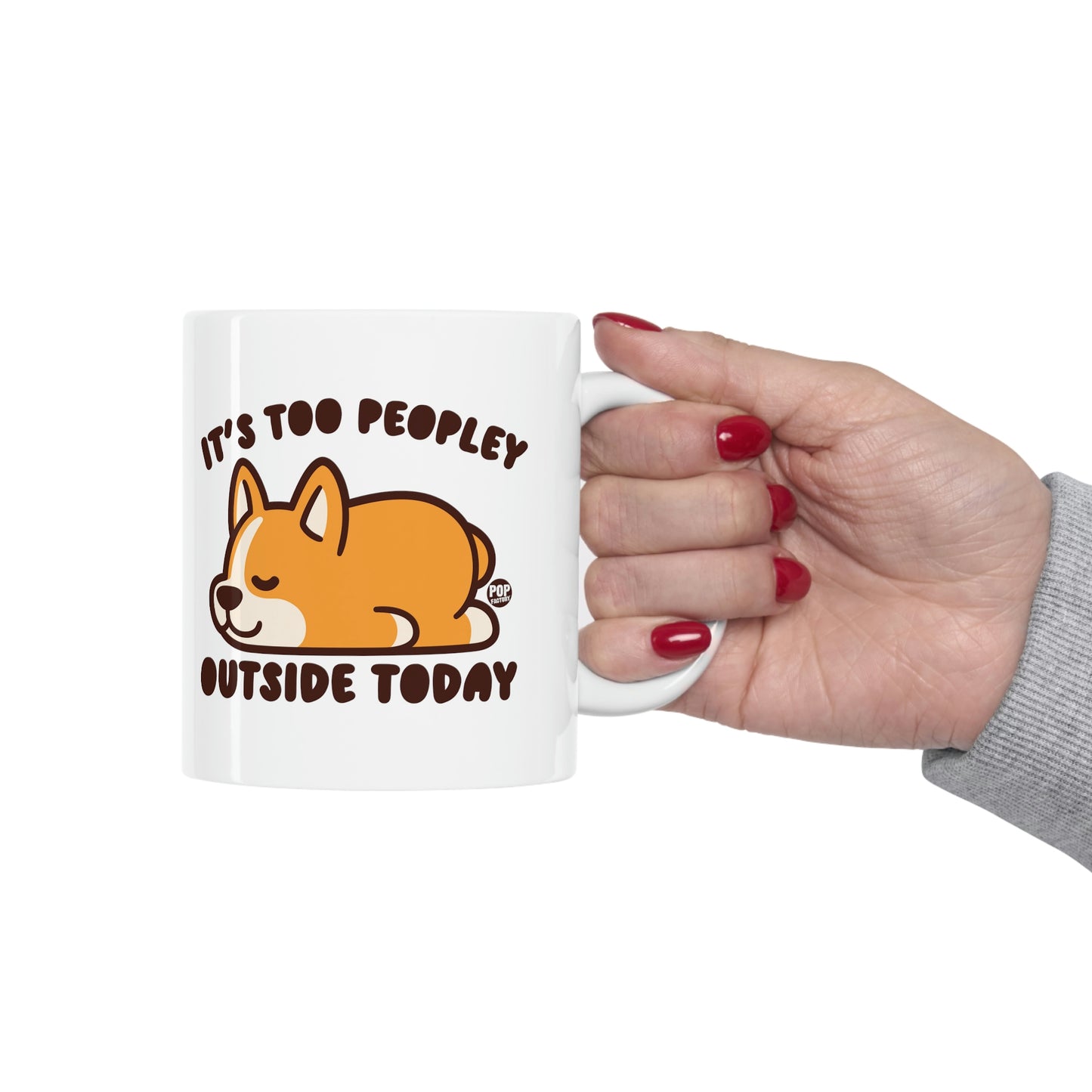 Too Peopley Outside Dog Mug