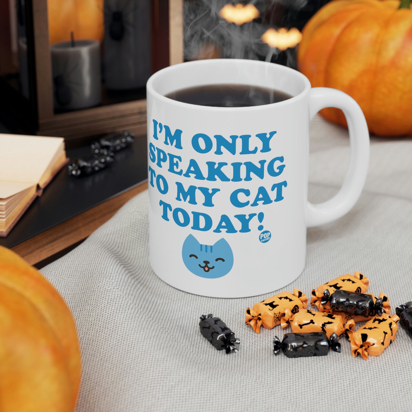 I'M ONLY SPEAKING TO MY CAT TODAY COFFEE MUG