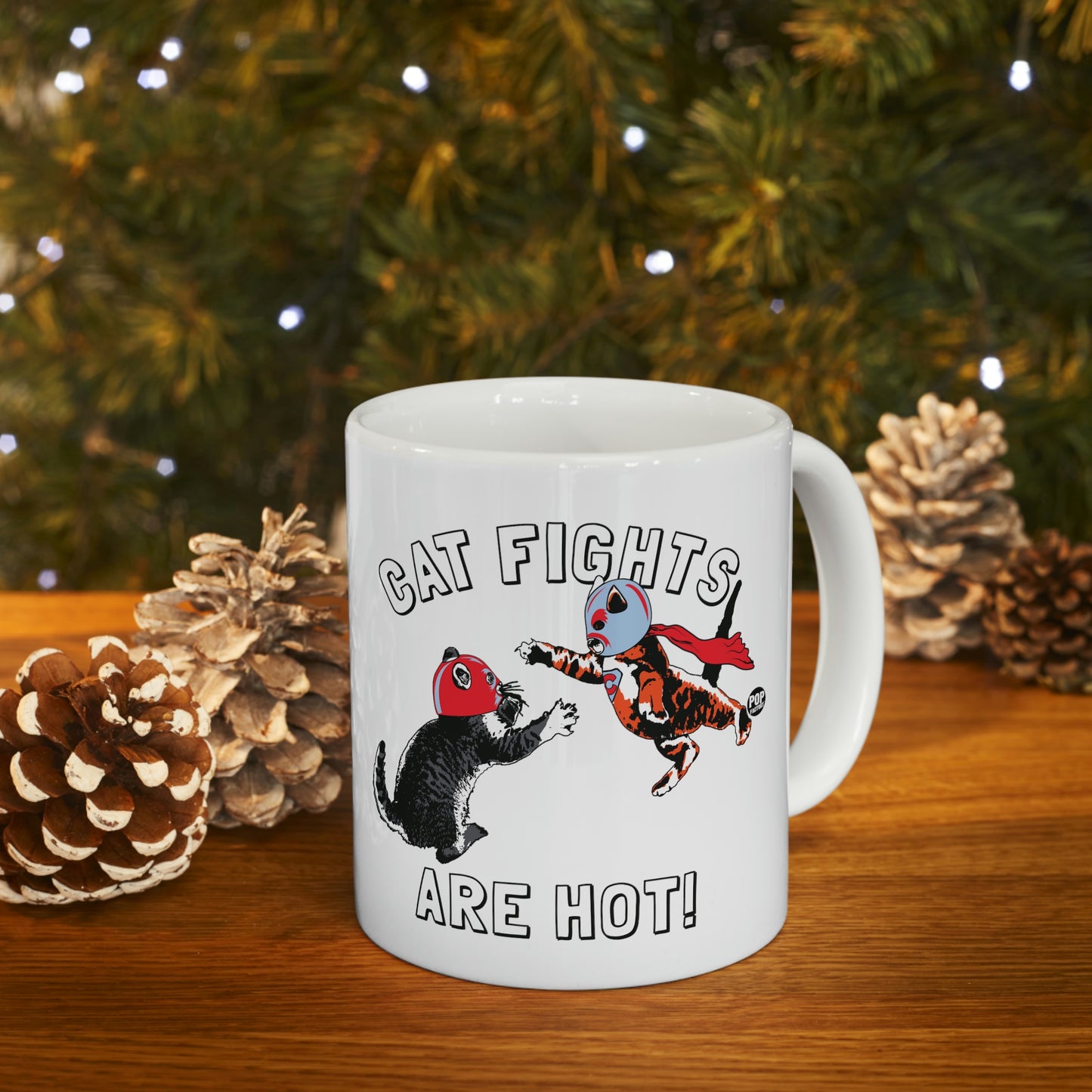 CAT FIGHTS ARE HOT! COFFEE MUG