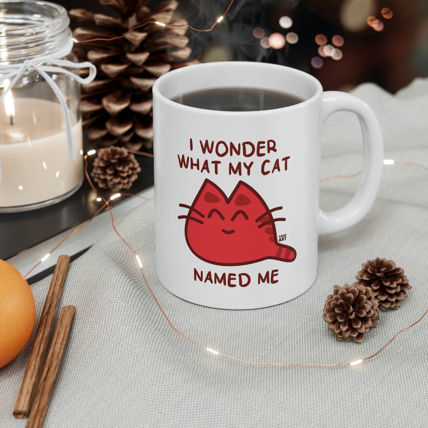 Wonder What My Cat Named Me Mug