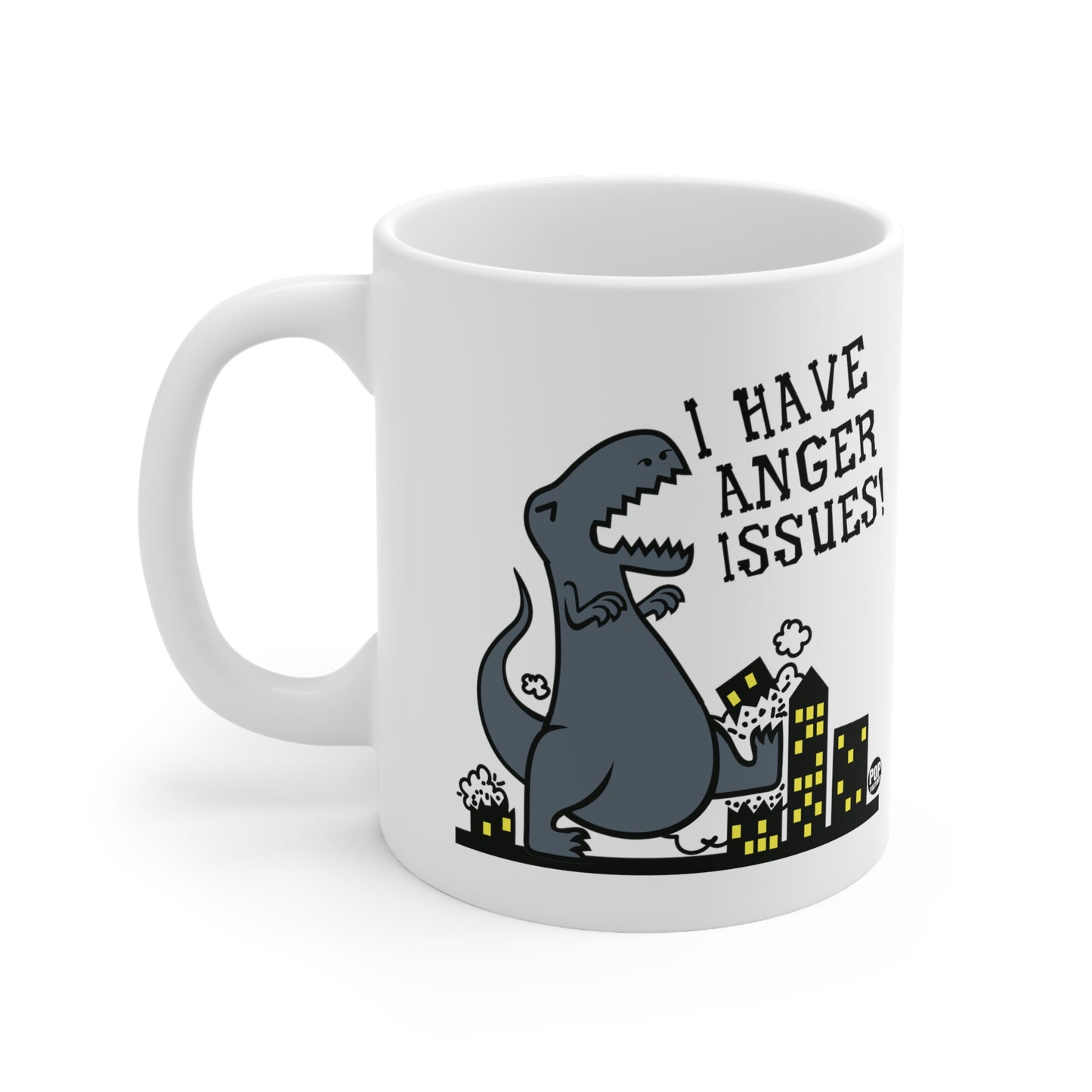 ANGER ISSUES DINOSAUR COFFEE MUG