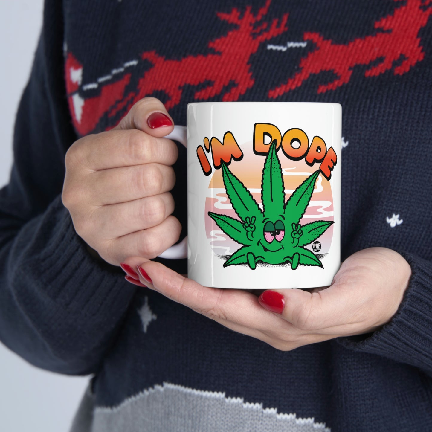 I'M DOPE POT LEAF COFFEE MUG