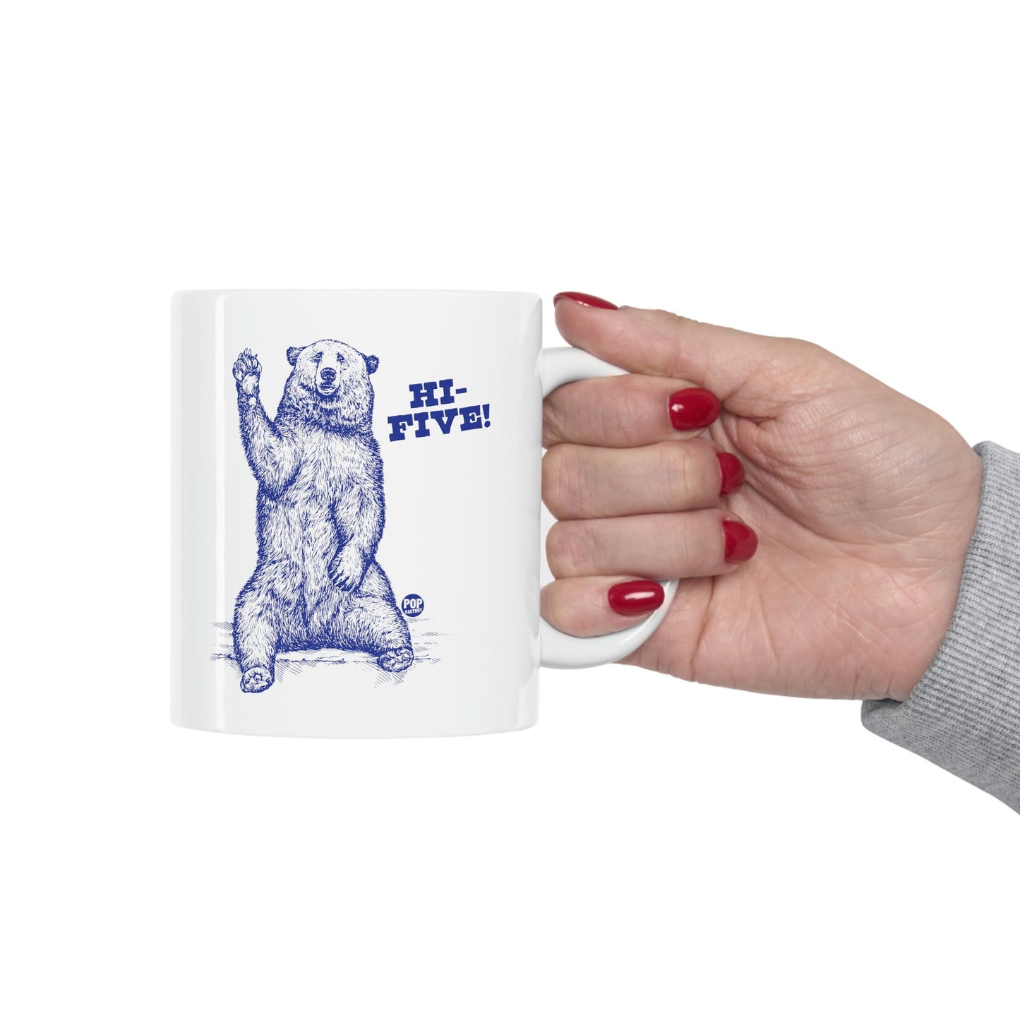 HI FIVE BEAR COFFEE MUG