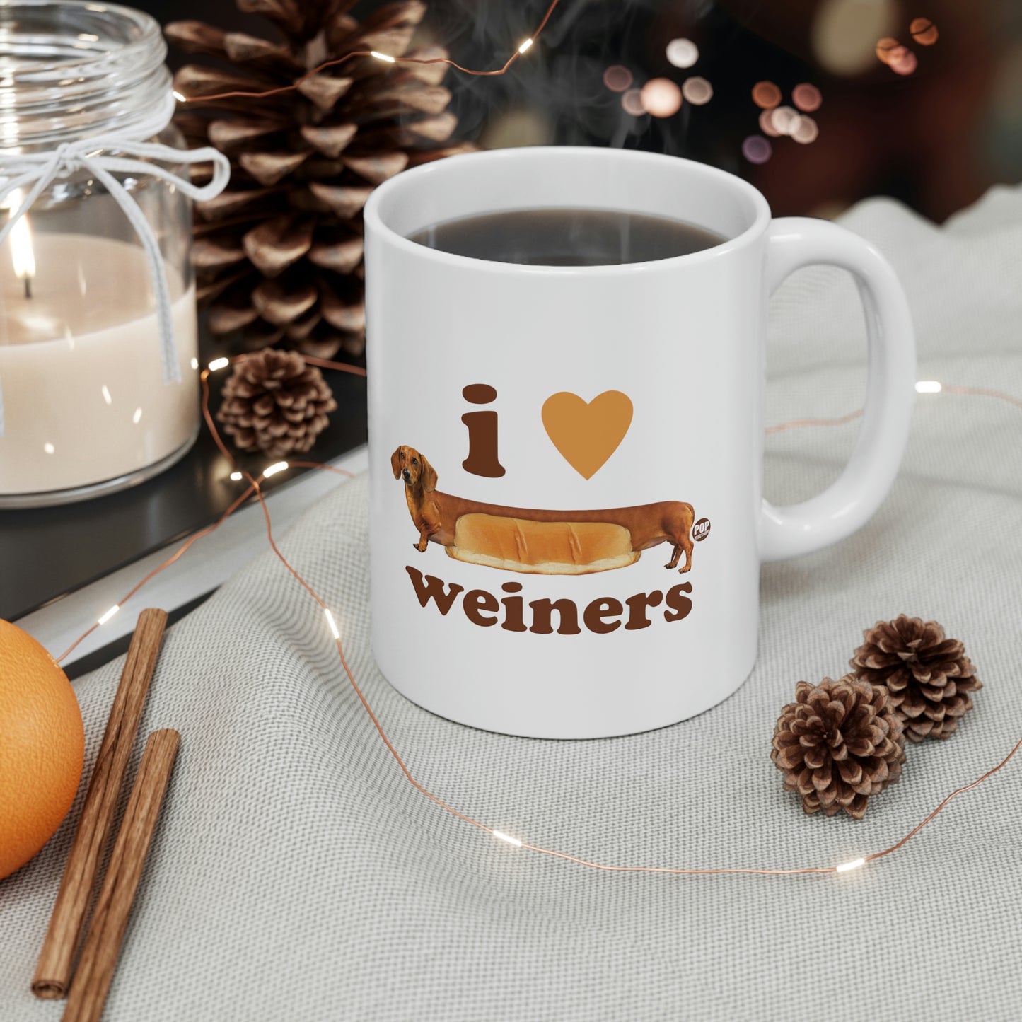 I LOVE WEINERS DOG COFFEE MUG