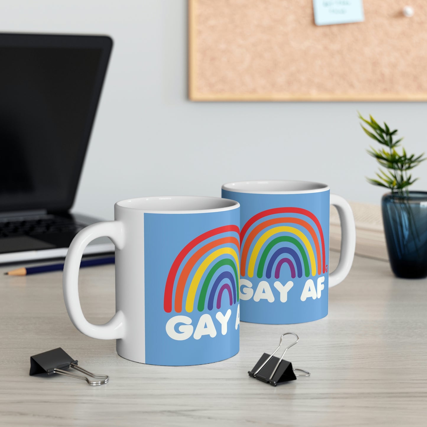 GAY AF RAINBOW COFFEE MUG