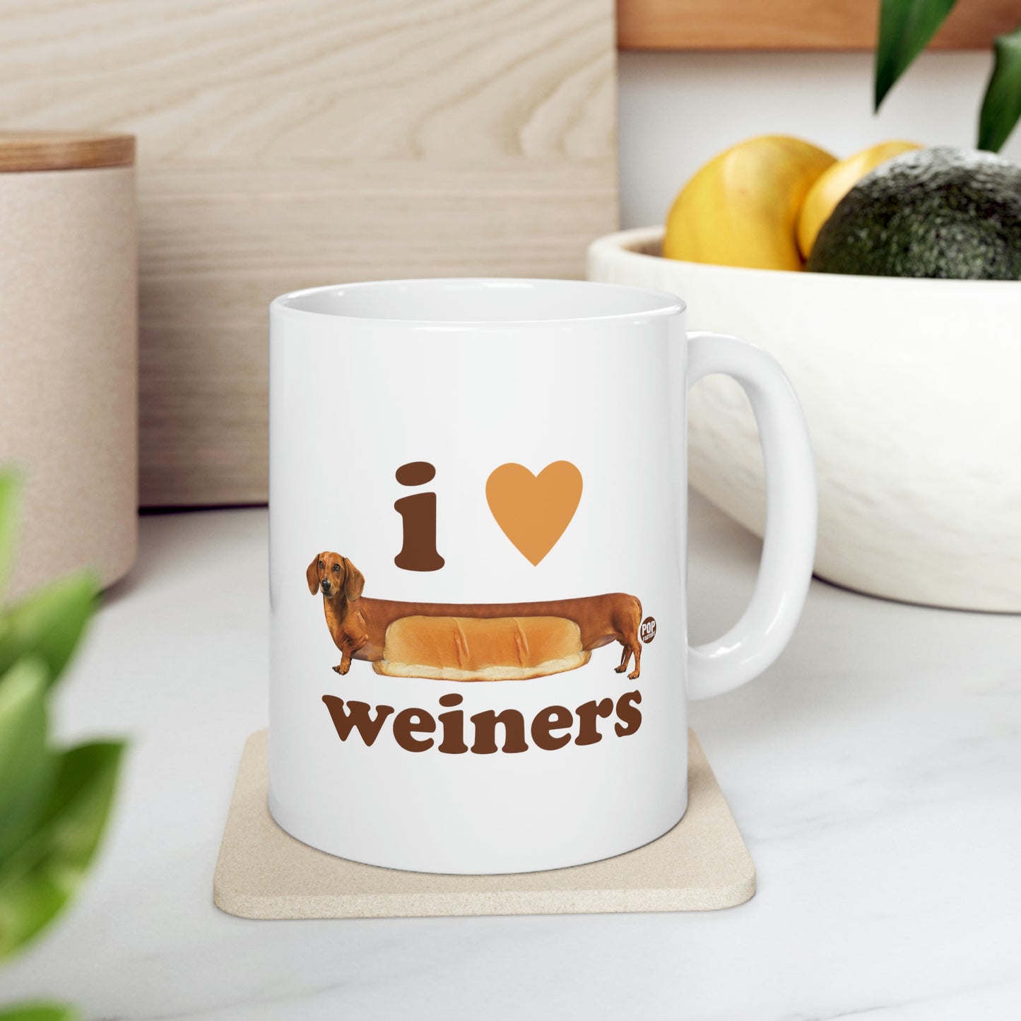 I LOVE WEINERS DOG COFFEE MUG