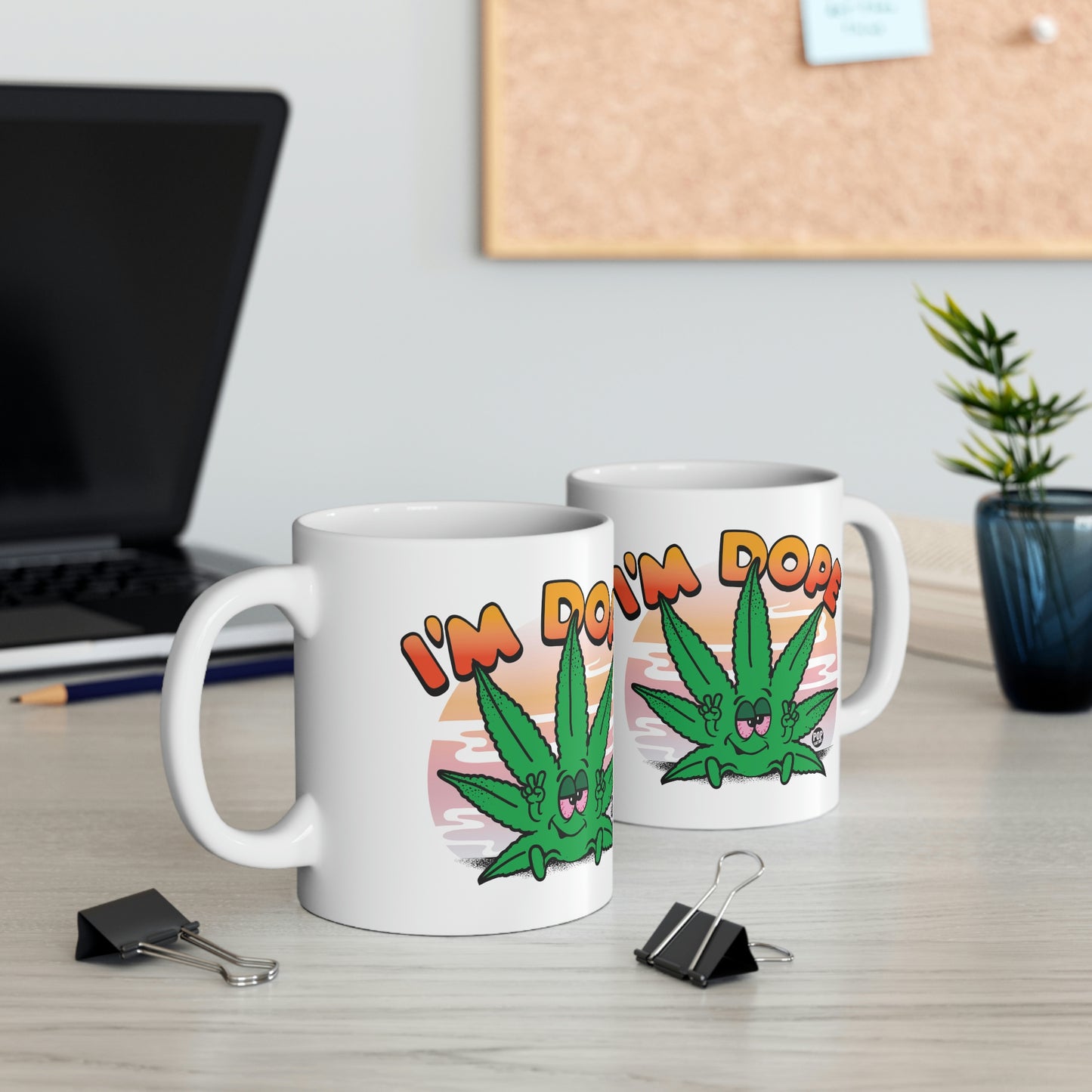 I'M DOPE POT LEAF COFFEE MUG