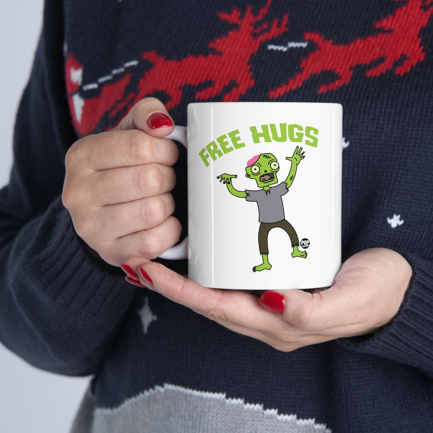 FREE HUGS ZOMBIE COFFEE MUG